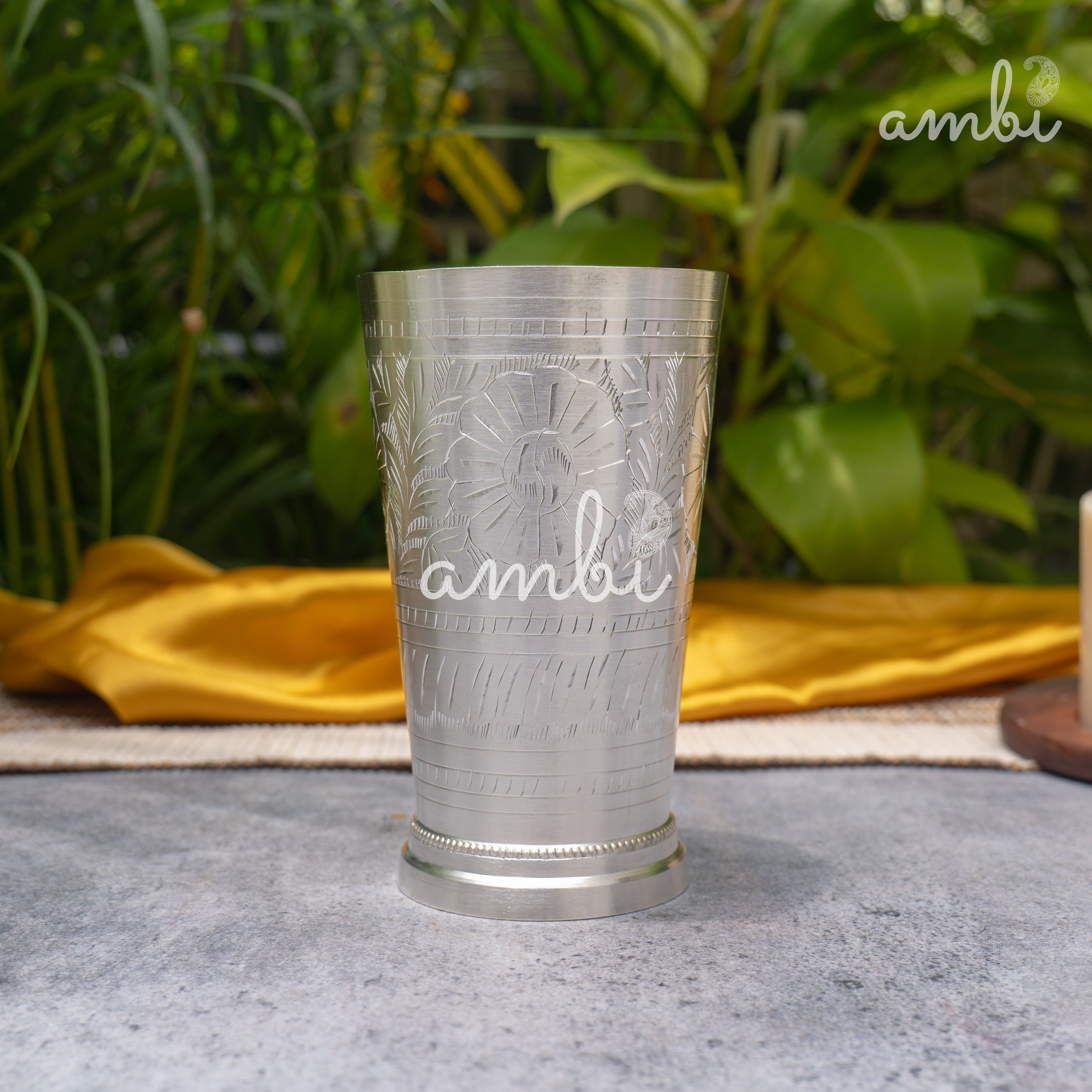 Pure Silver-Coated Etched Glass – 6 Inches Tall with Timeless Style