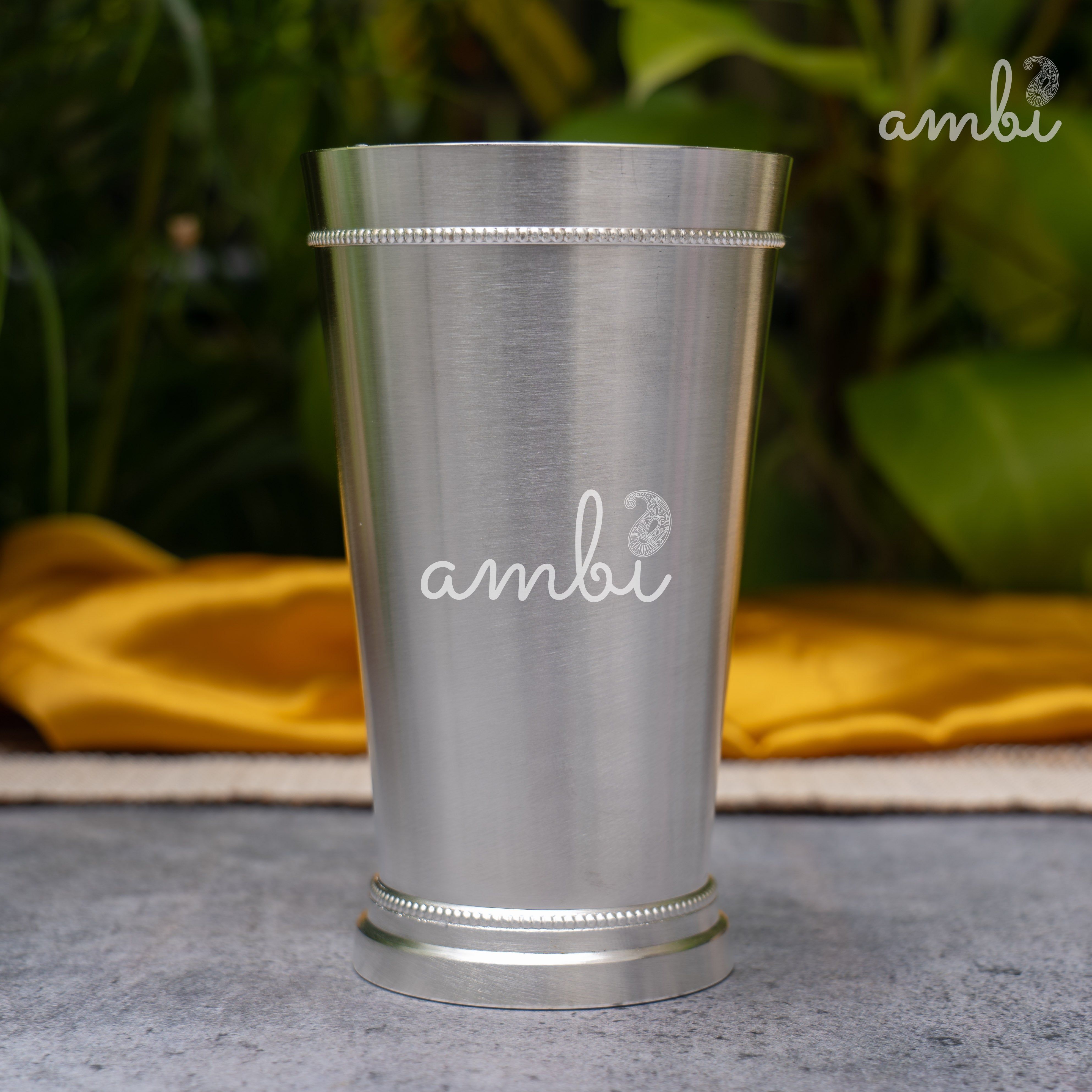 Heritage Luxury Glass – Pure Silver Finish with Modern Elegance - 6 Inches Tall