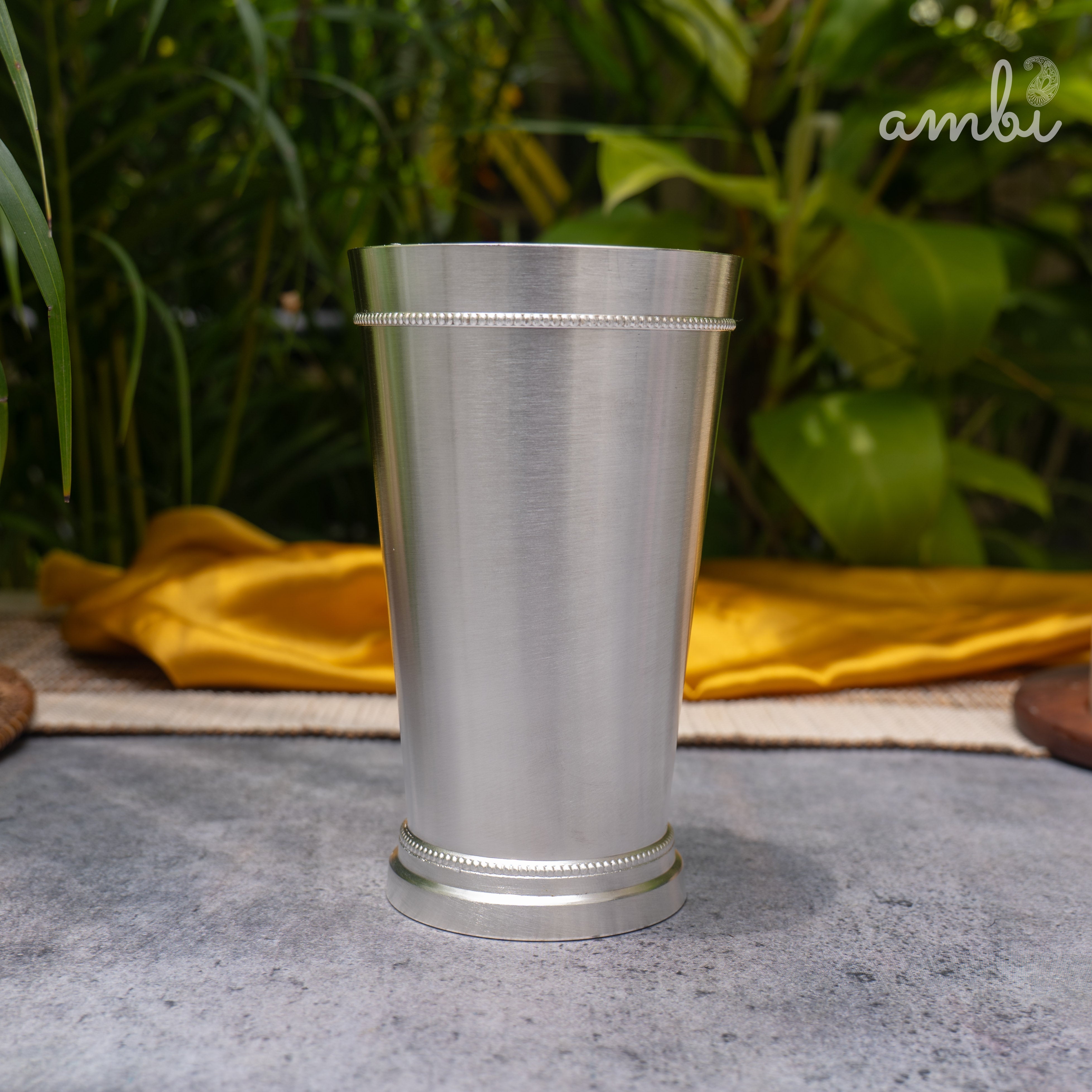 Ambi Pure Silver-Plated Brass Glass – 6 Inch | Large: 630ml