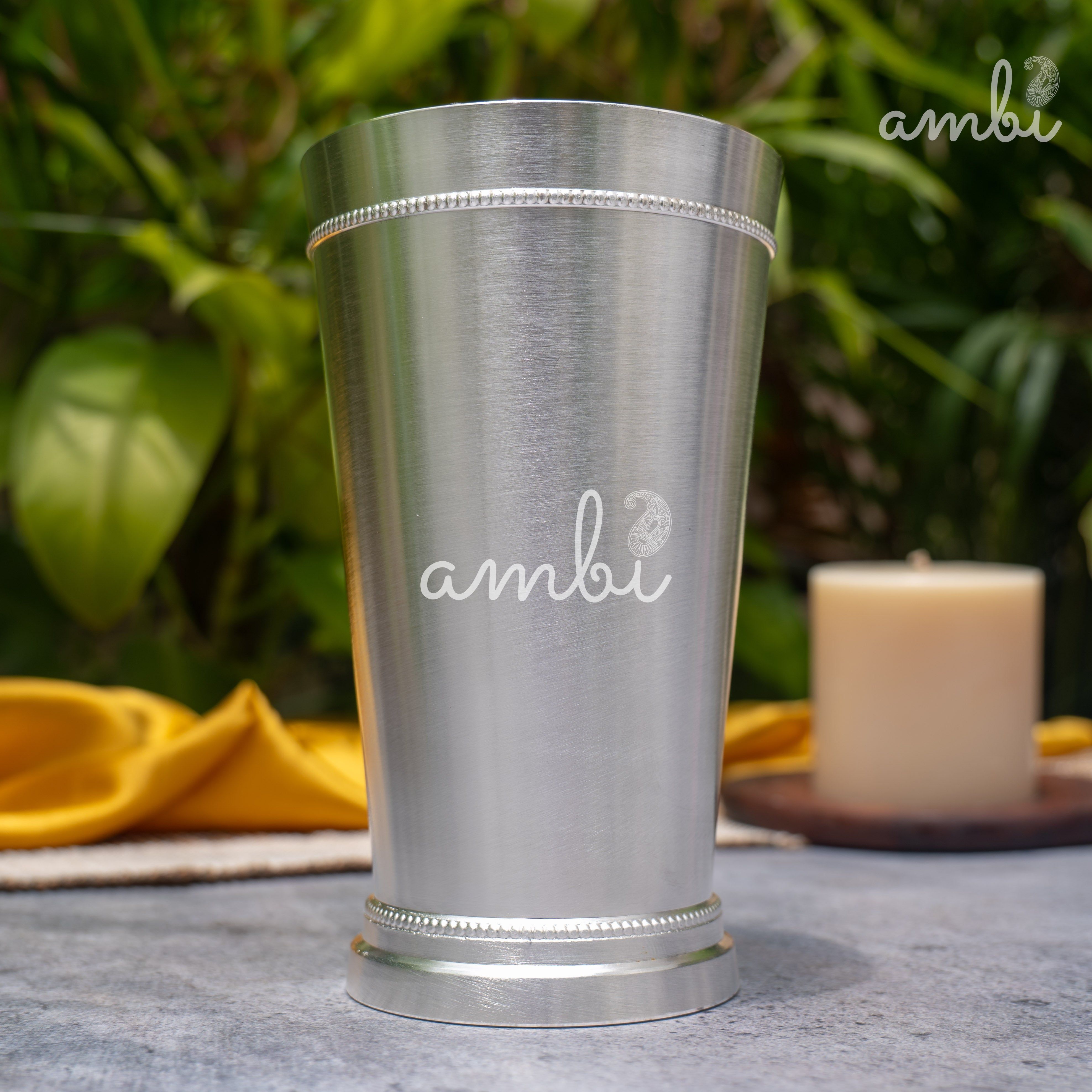 Heritage Luxury Glass – Pure Silver Finish with Modern Elegance - 6 Inches Tall