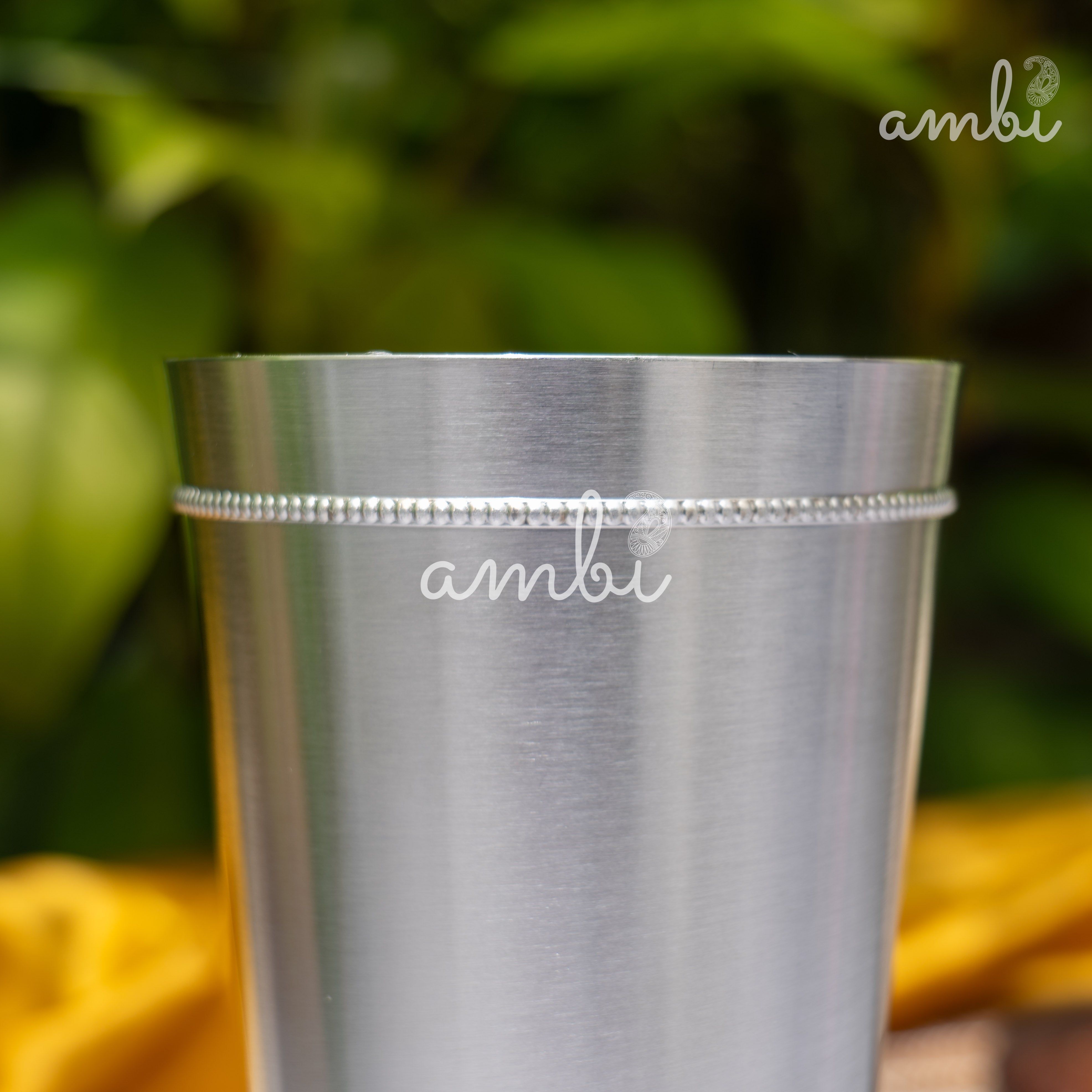 Heritage Luxury Glass – Pure Silver Finish with Modern Elegance - 6 Inches Tall