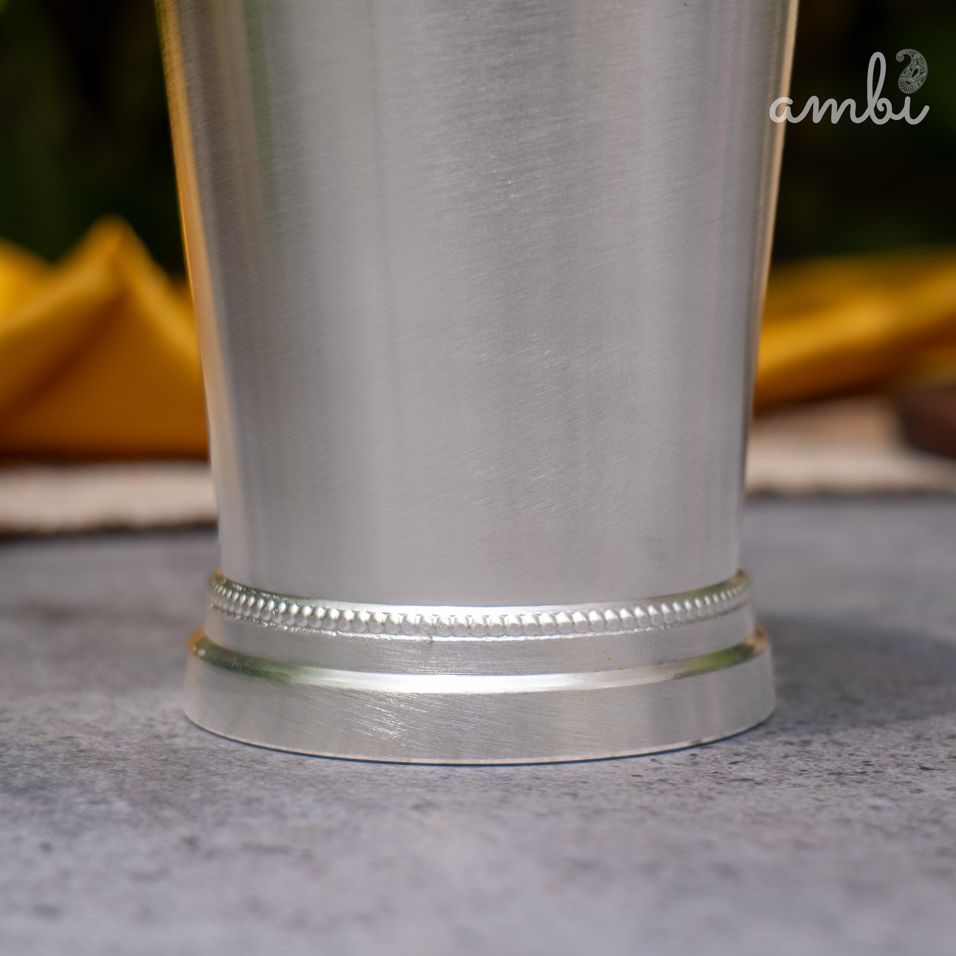 Ambi Pure Silver-Plated Brass Glass – 6 Inch | Large: 630ml
