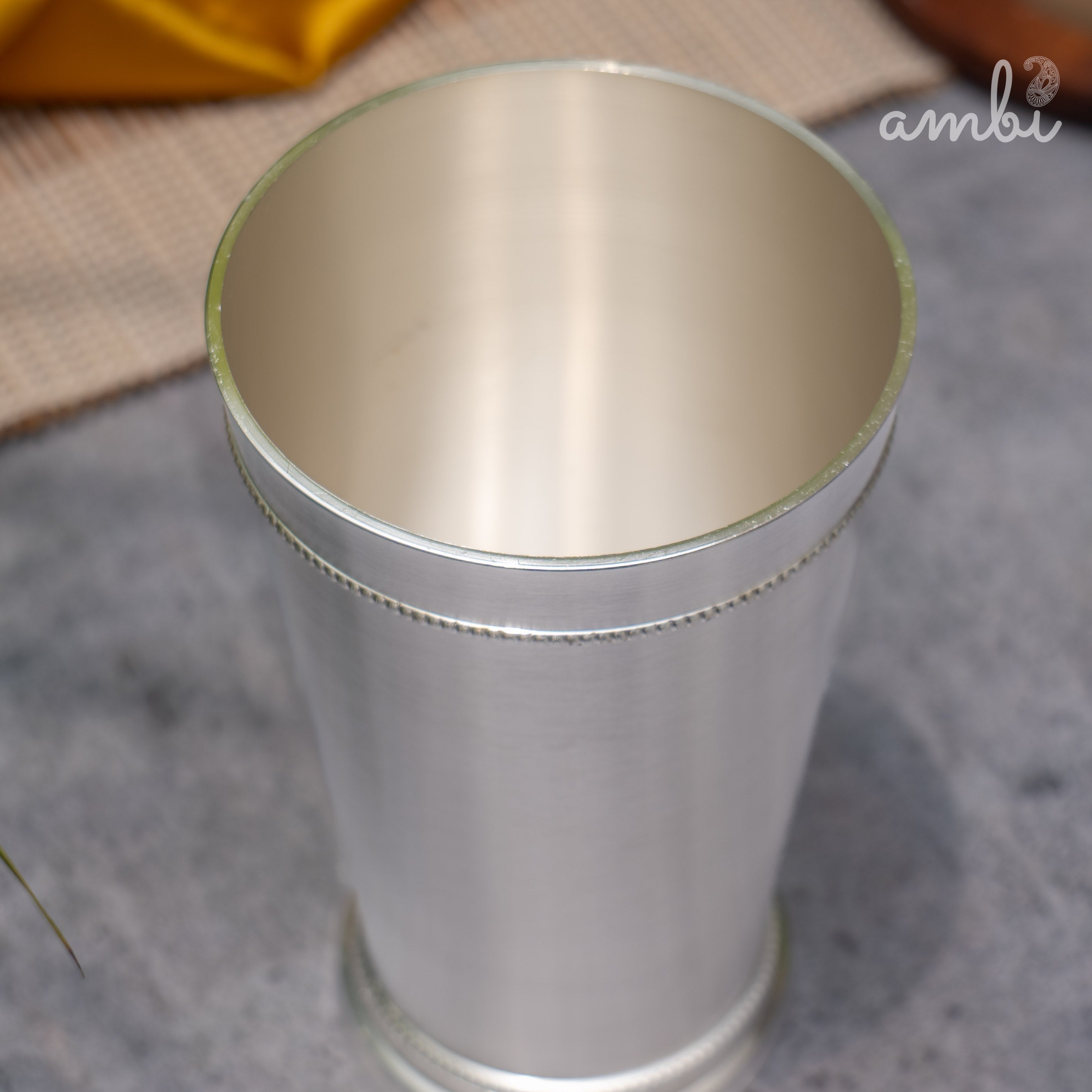 Ambi Pure Silver-Plated Brass Glass – 6 Inch | Large: 630ml