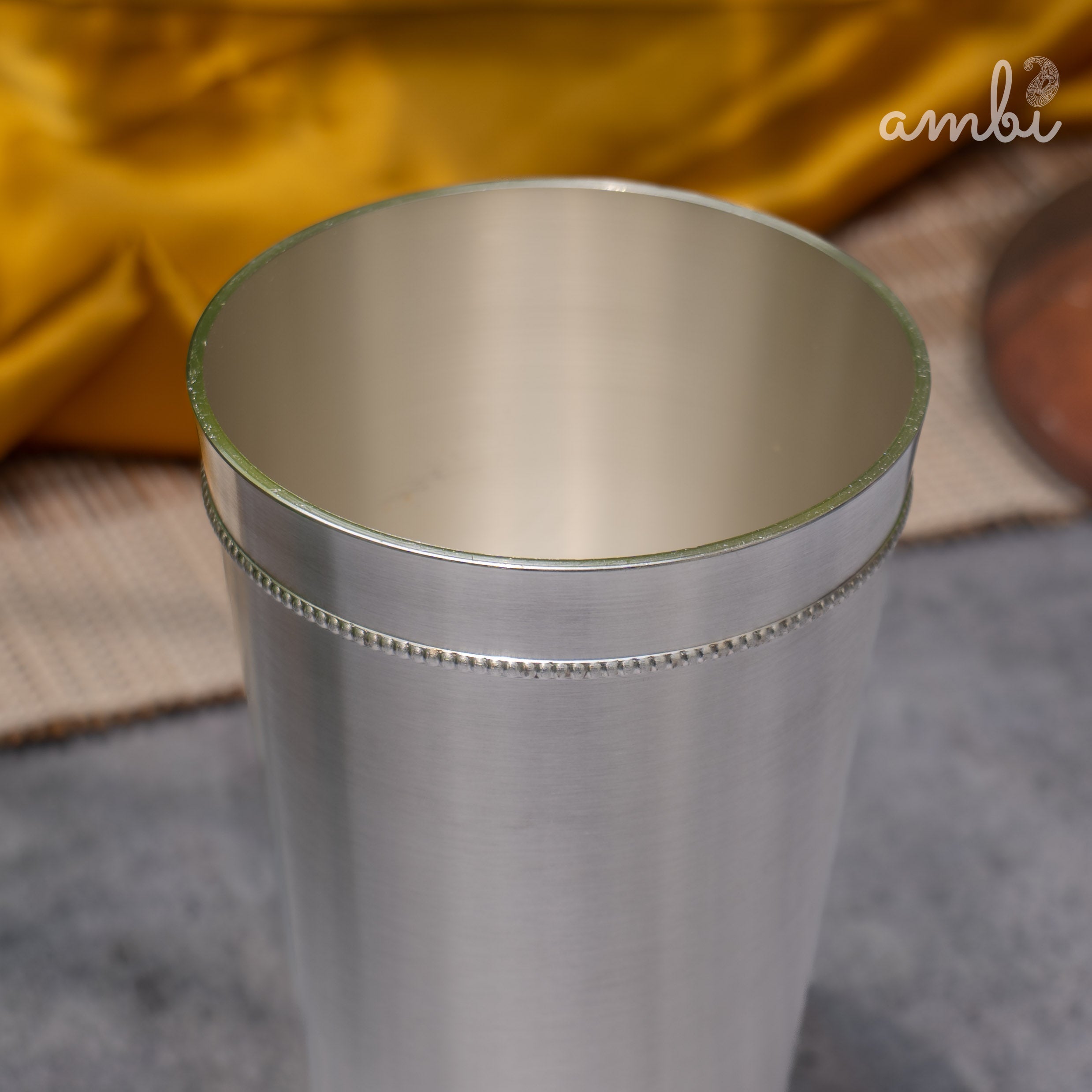 Ambi Pure Silver-Plated Brass Glass – 6 Inch | Large: 630ml
