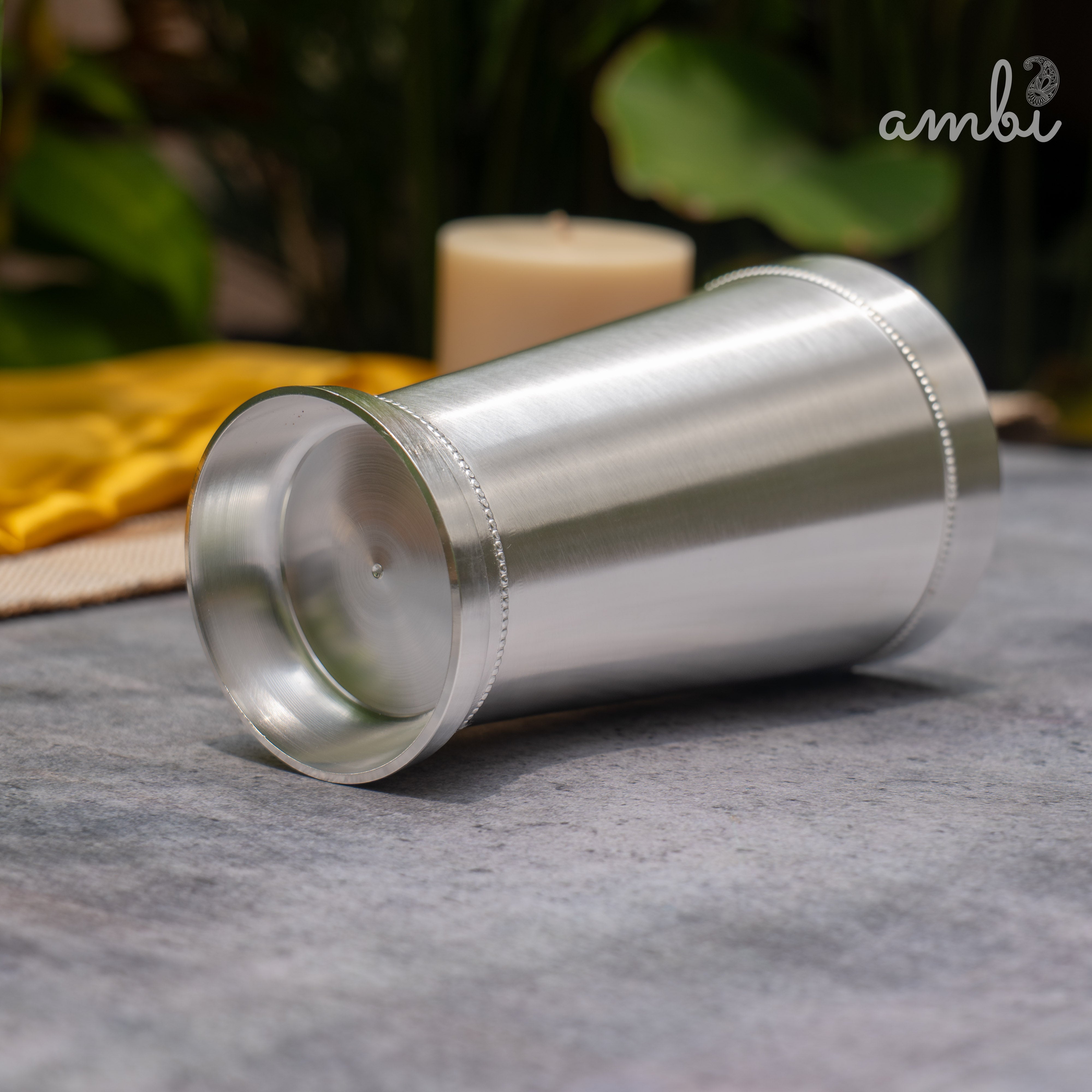 Ambi Pure Silver-Plated Brass Glass – 6 Inch | Large: 630ml