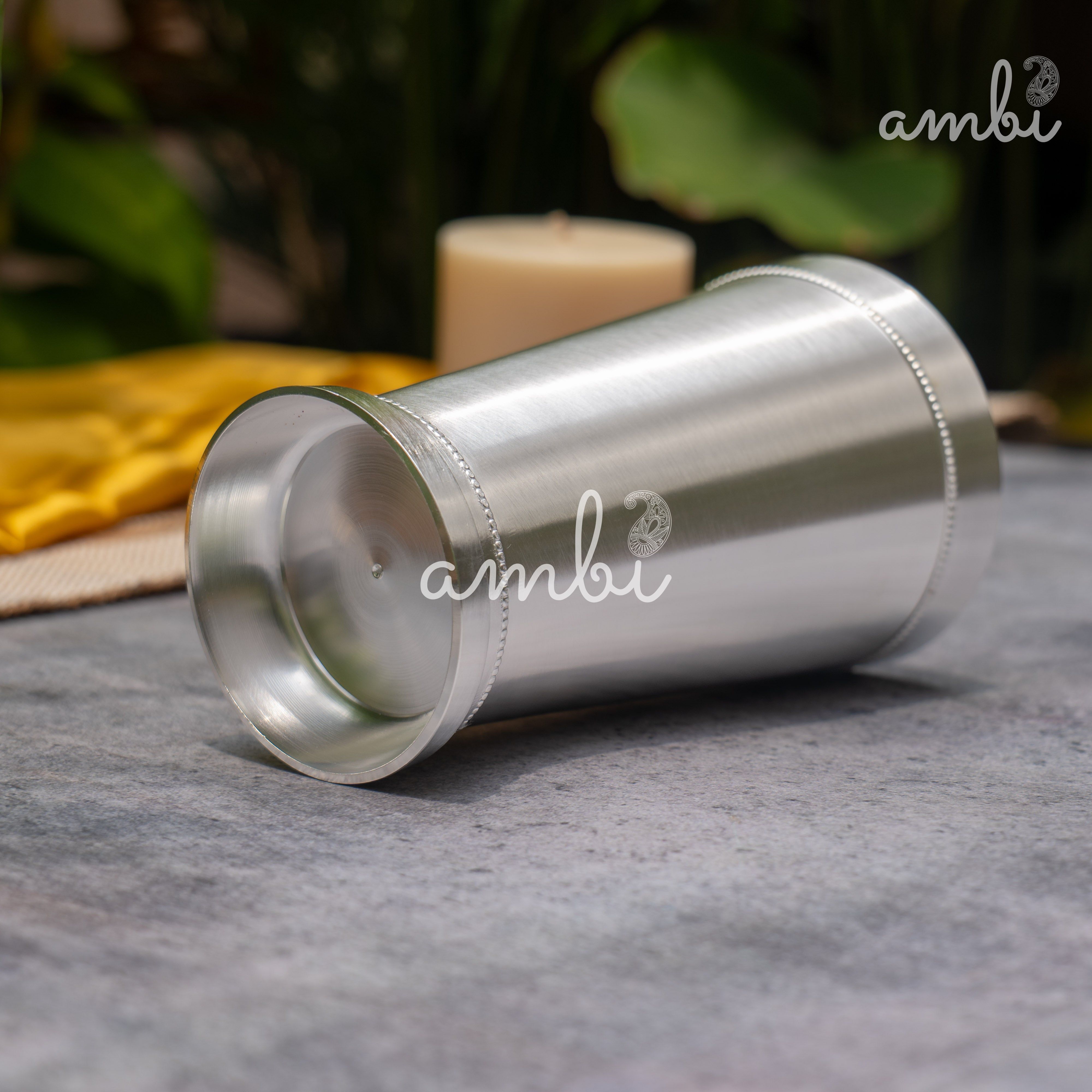 Heritage Luxury Glass – Pure Silver Finish with Modern Elegance - 6 Inches Tall