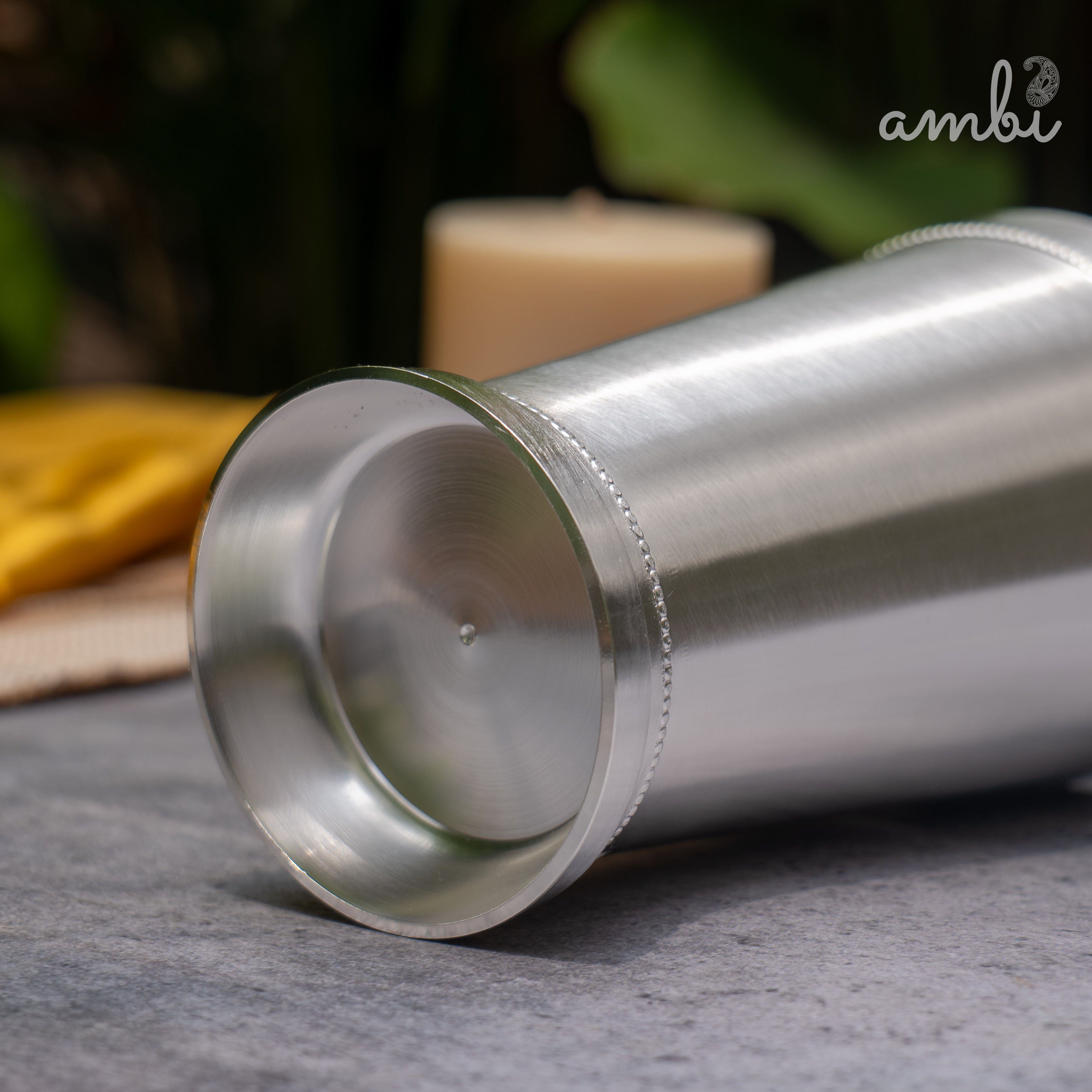 Ambi Pure Silver-Plated Brass Glass – 6 Inch | Large: 630ml