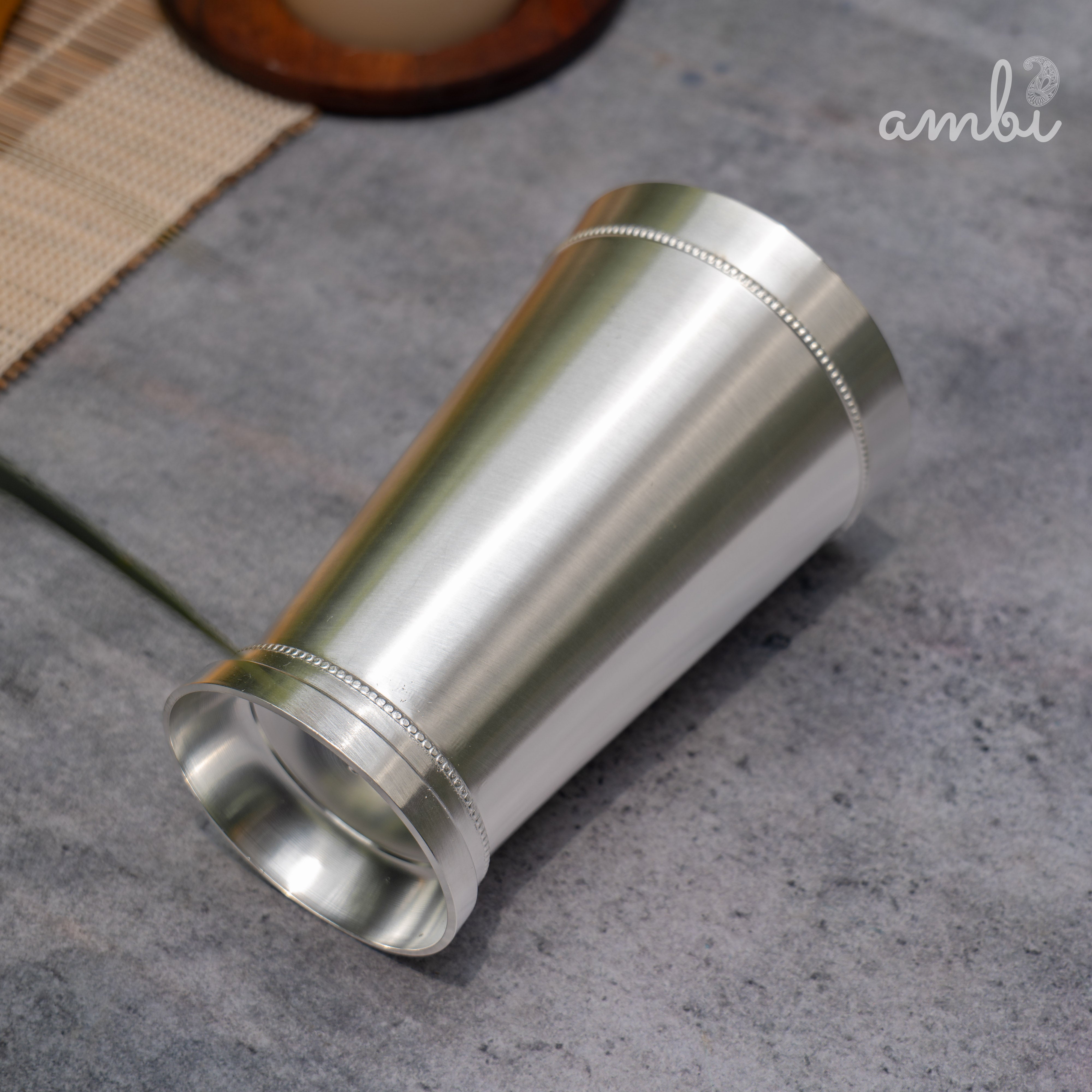Ambi Pure Silver-Plated Brass Glass – 6 Inch | Large: 630ml