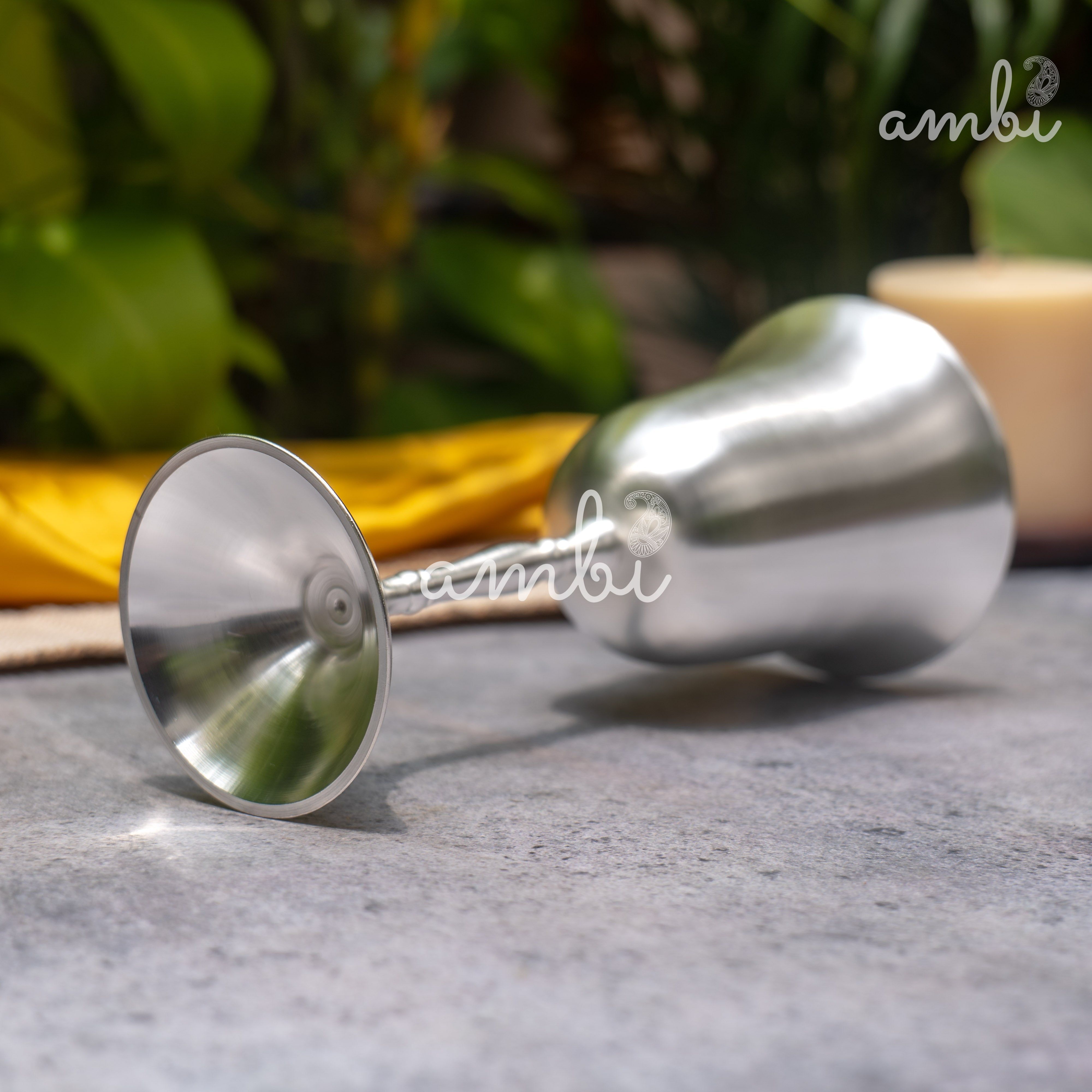 Pure Silver-Plated Wine Glass – Elegant, Vintage-Inspired Statement Piece in Matt Finish