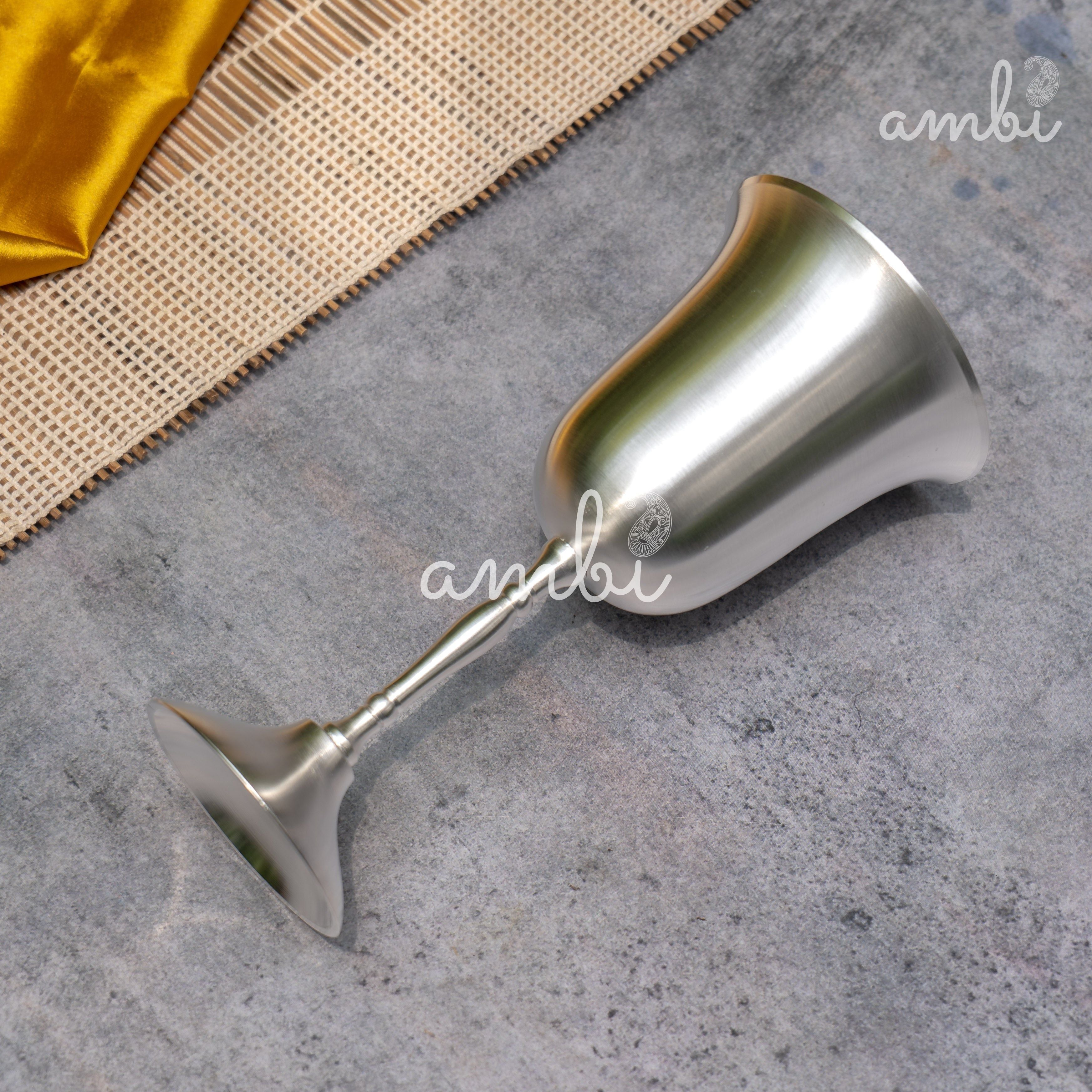 Pure Silver-Plated Wine Glass – Elegant, Vintage-Inspired Statement Piece in Matt Finish