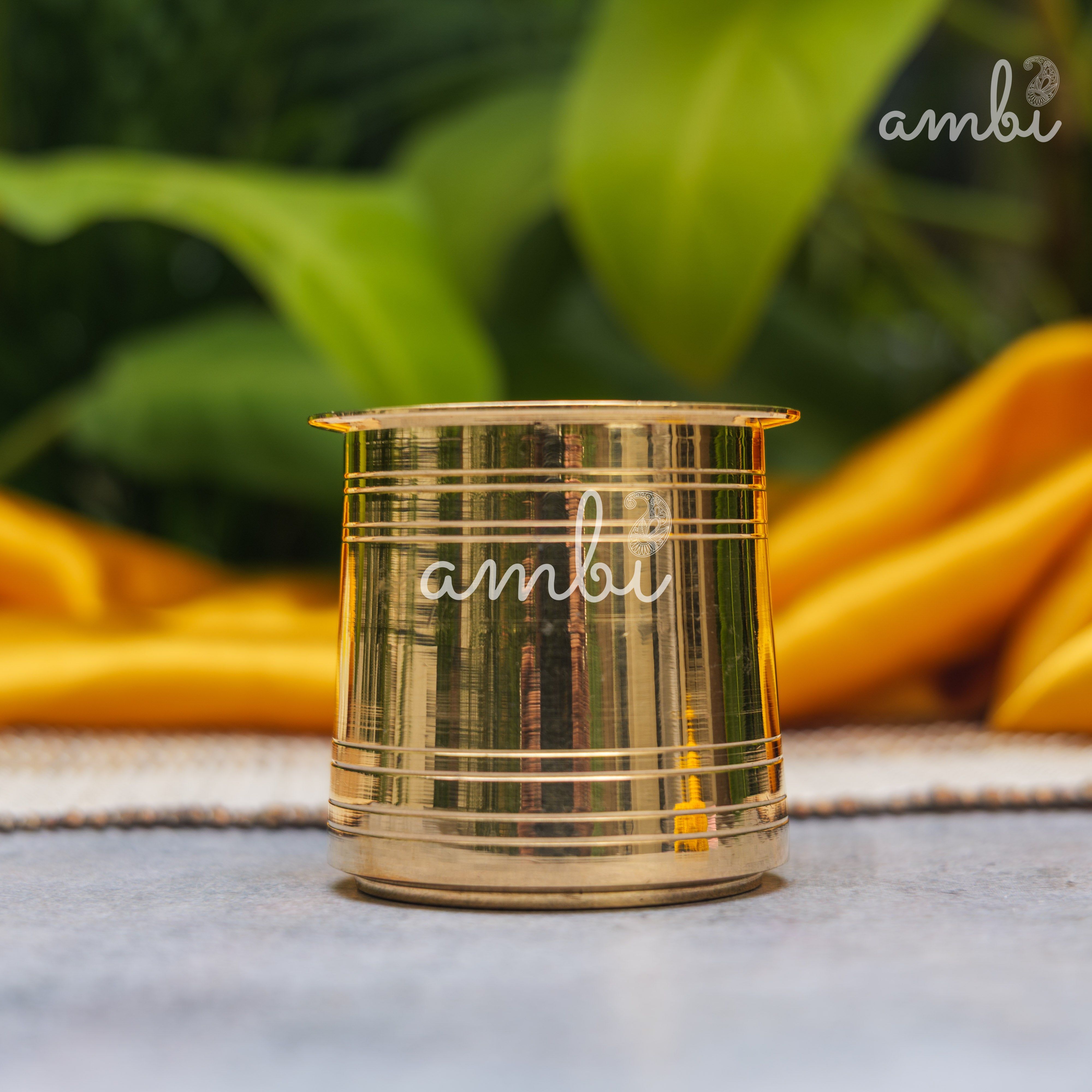 Pure Brass Panch Amrit / Ganga Jal / Suryanamaskar / Abhishek Lota - 275 ML