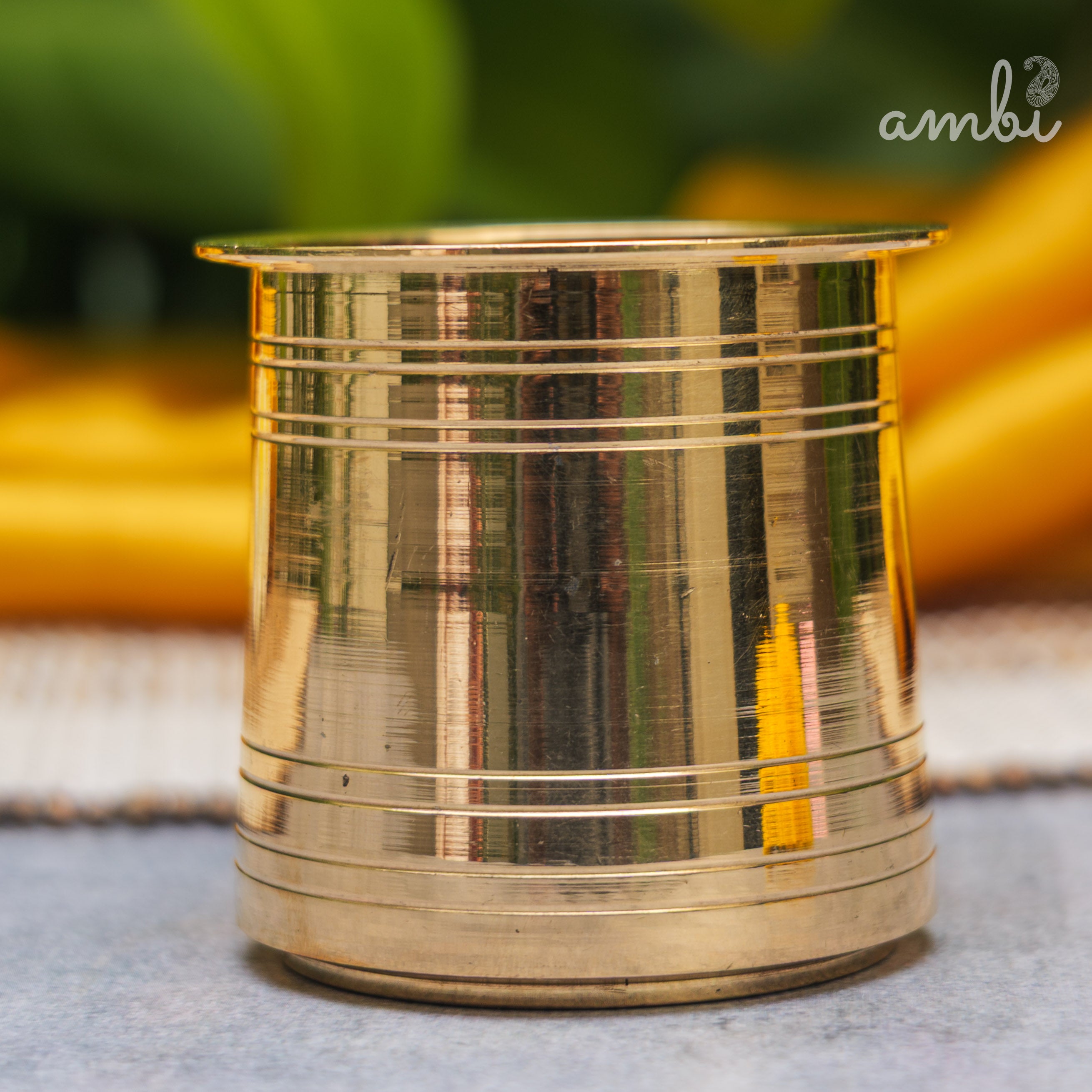 Pure Brass Panch Amrit / Ganga Jal / Suryanamaskar / Abhishek Lota - 275 ML