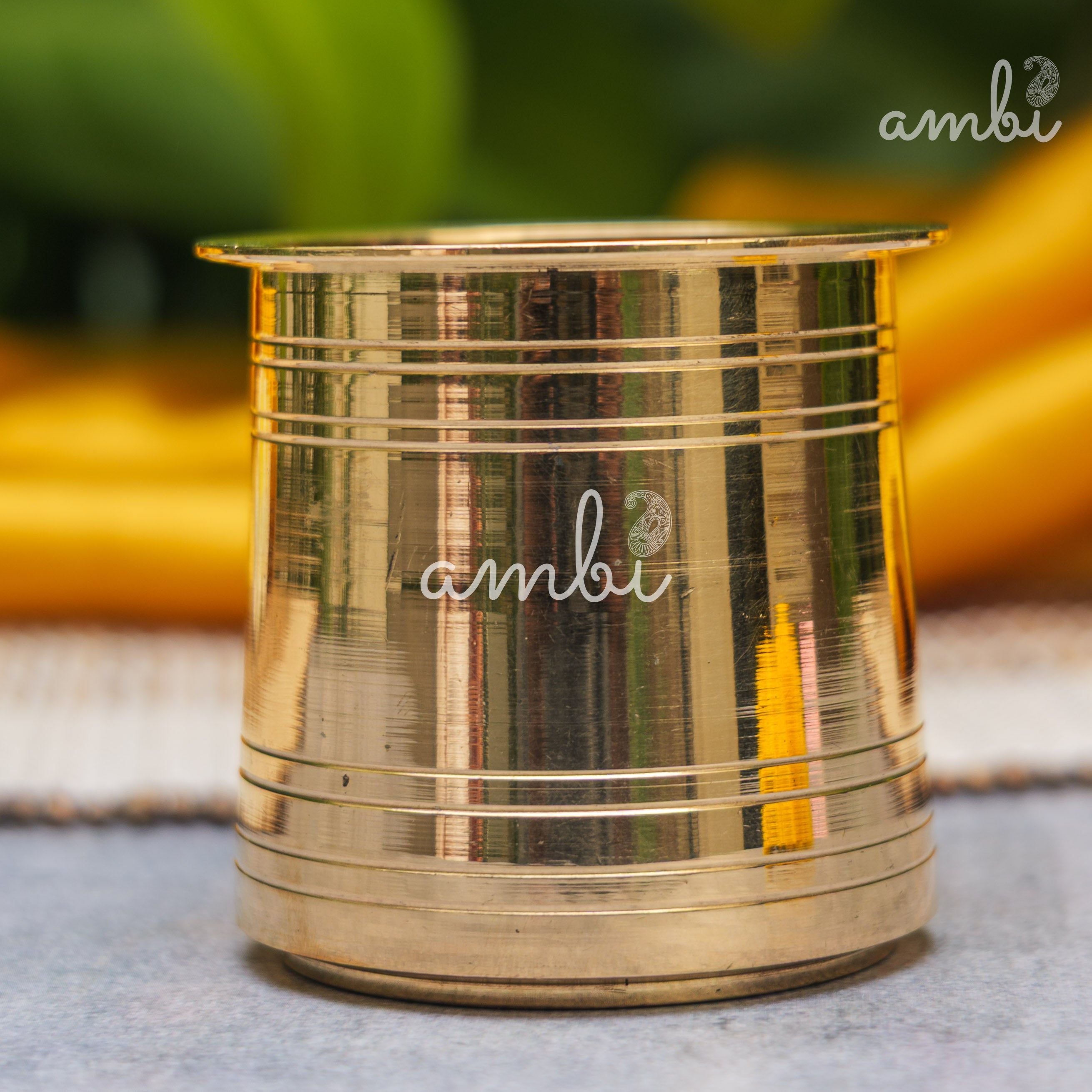 Pure Brass Panch Amrit / Ganga Jal / Suryanamaskar / Abhishek Lota - 275 ML