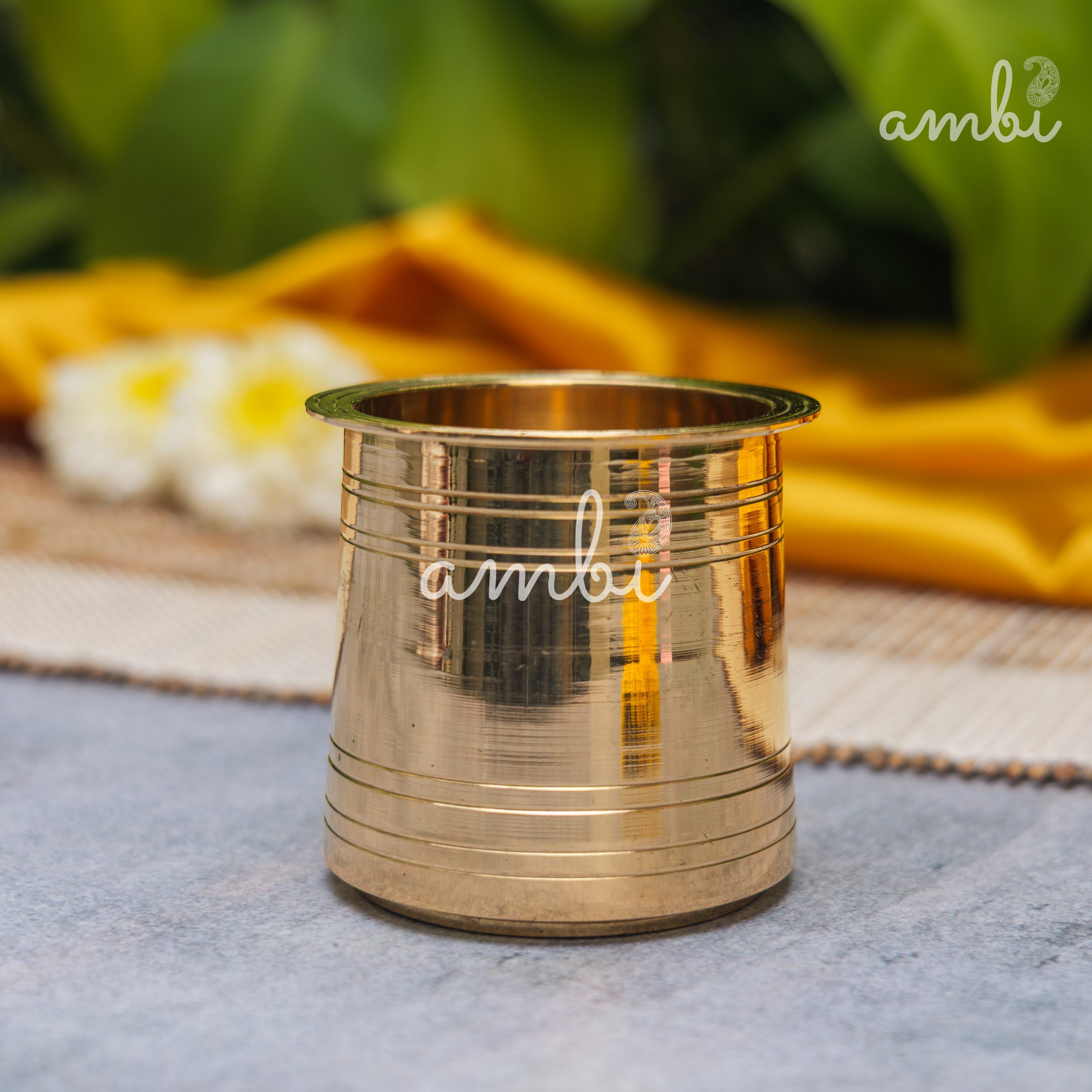 Pure Brass Panch Amrit / Ganga Jal / Suryanamaskar / Abhishek Lota - 275 ML