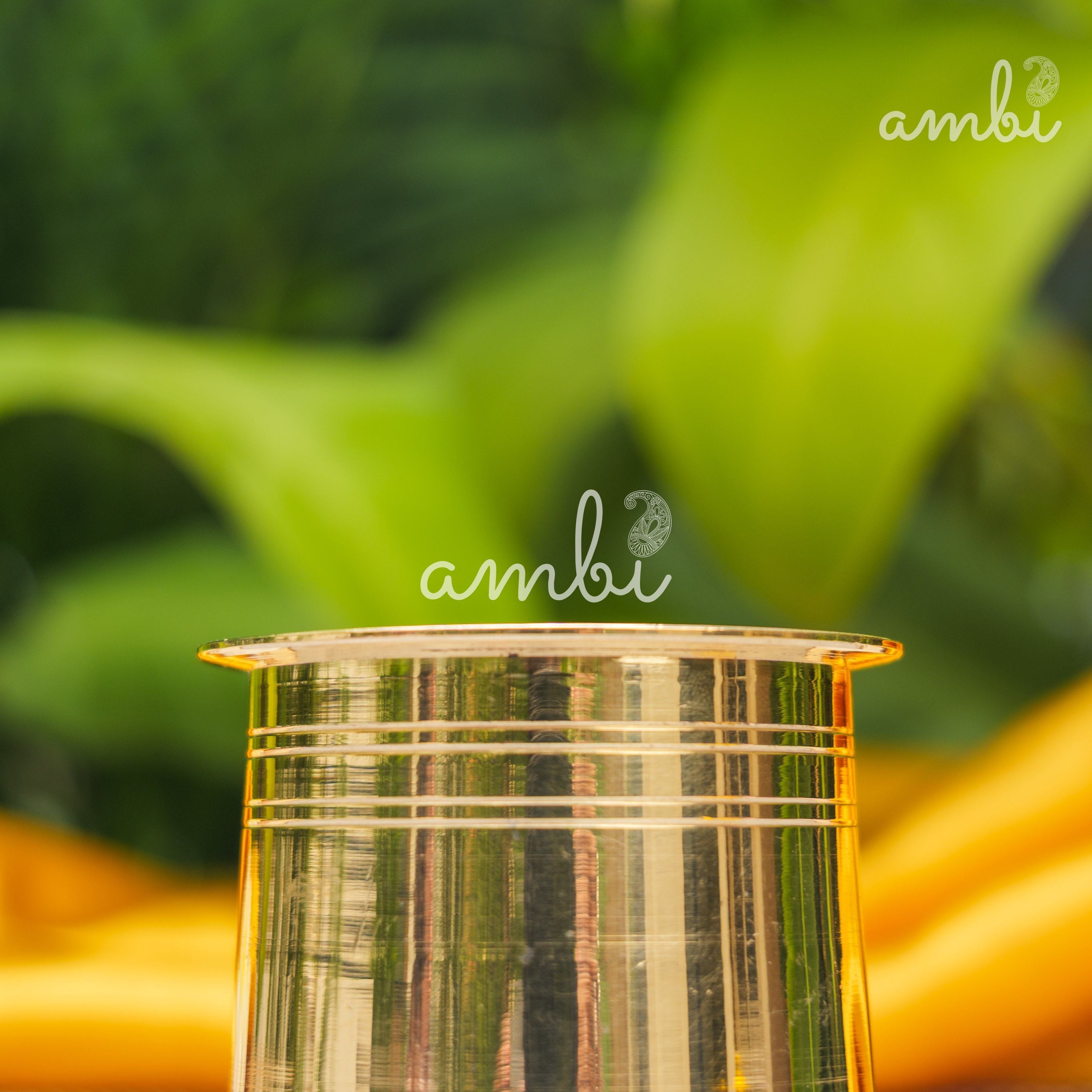 Pure Brass Panch Amrit / Ganga Jal / Suryanamaskar / Abhishek Lota - 275 ML