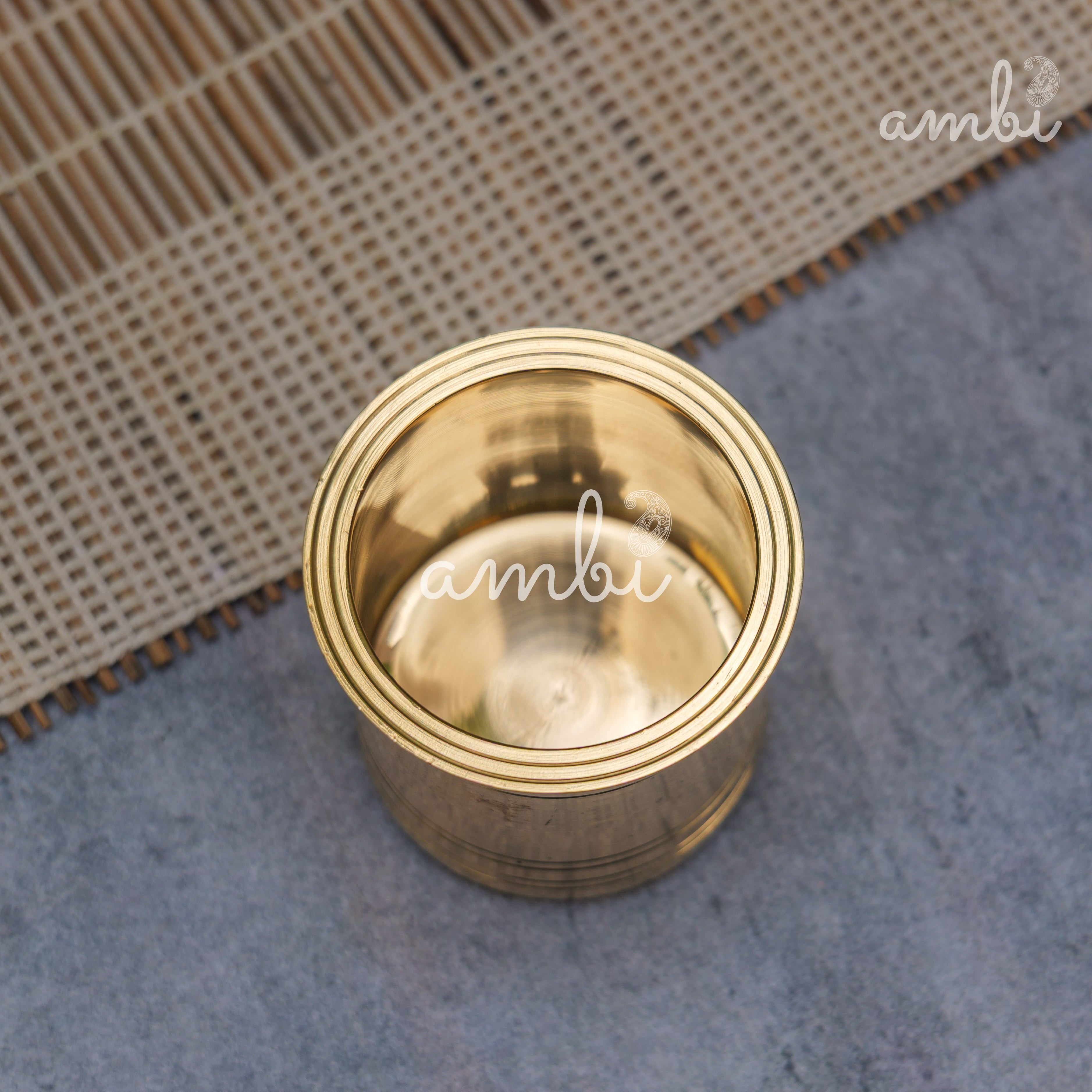 Pure Brass Panch Amrit / Ganga Jal / Suryanamaskar / Abhishek Lota - 275 ML