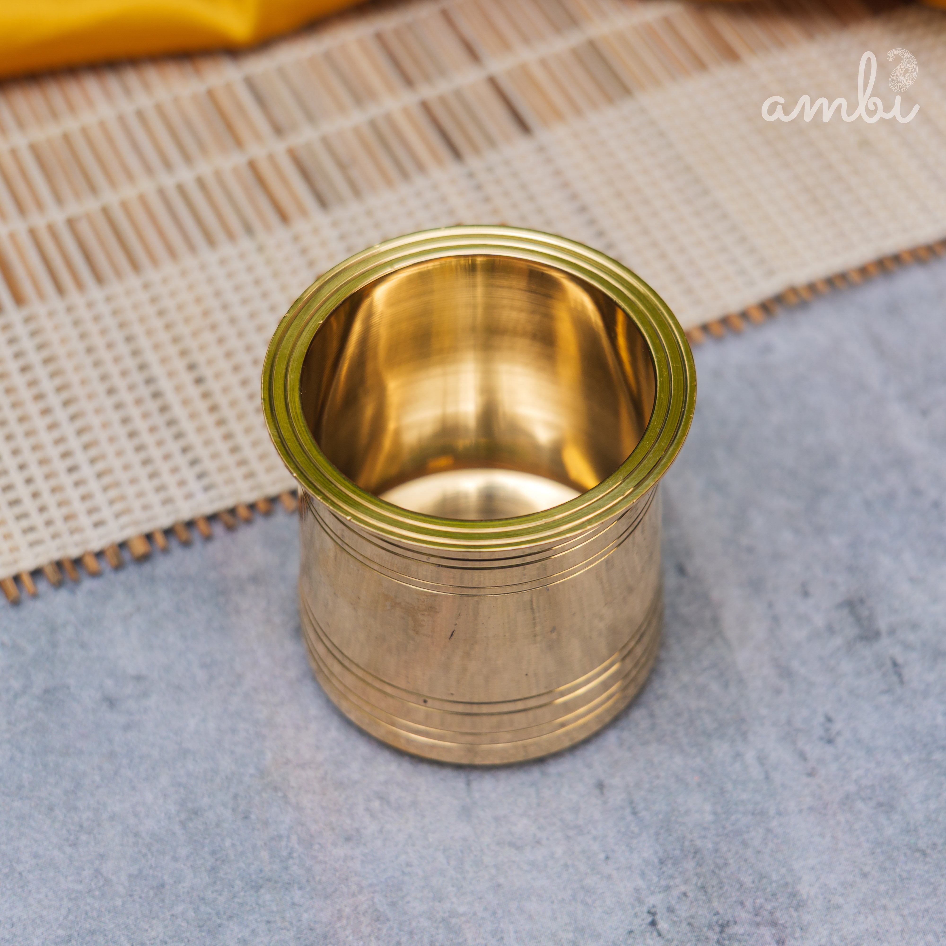 Pure Brass Panch Amrit / Ganga Jal / Suryanamaskar / Abhishek Lota - 275 ML