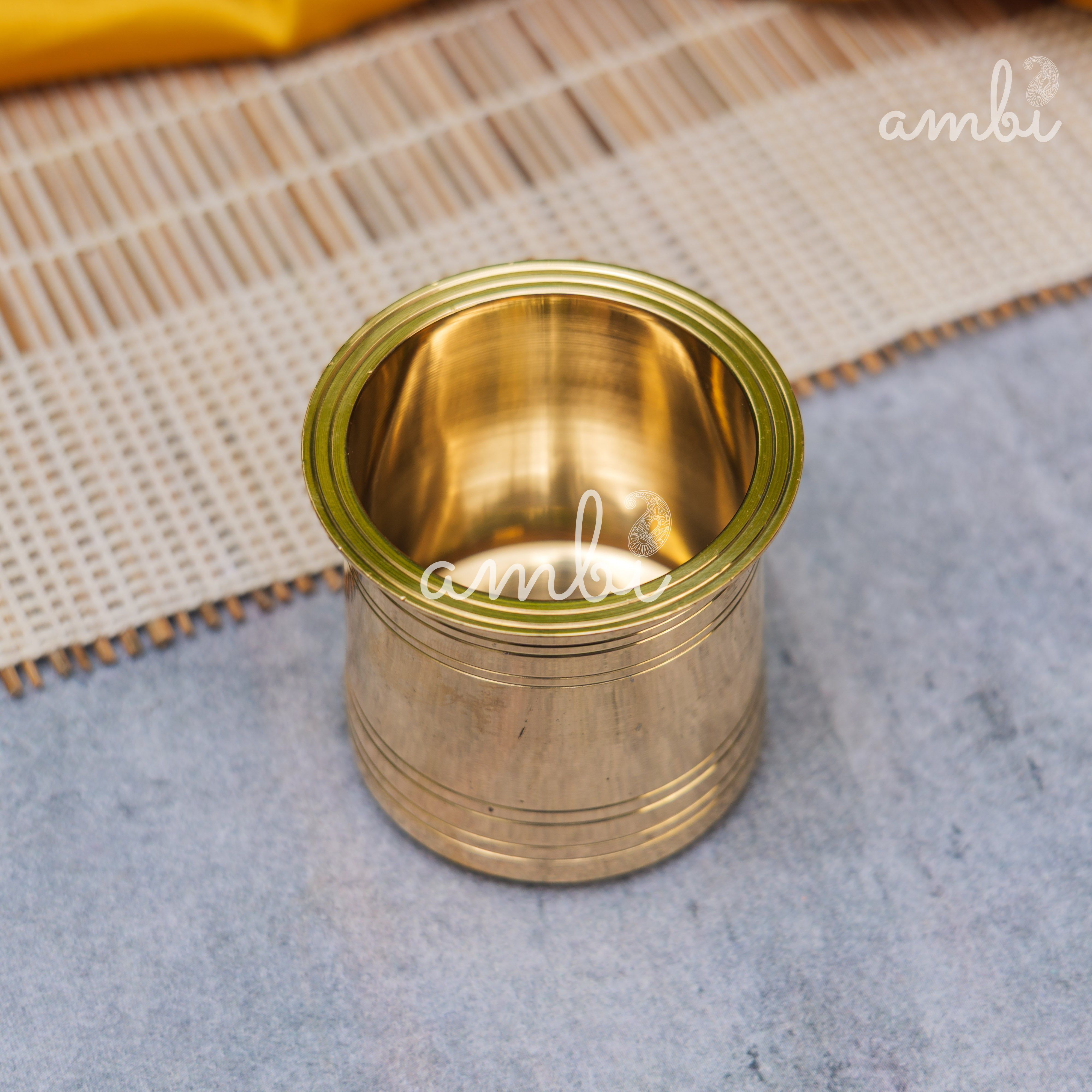 Pure Brass Panch Amrit / Ganga Jal / Suryanamaskar / Abhishek Lota - 275 ML