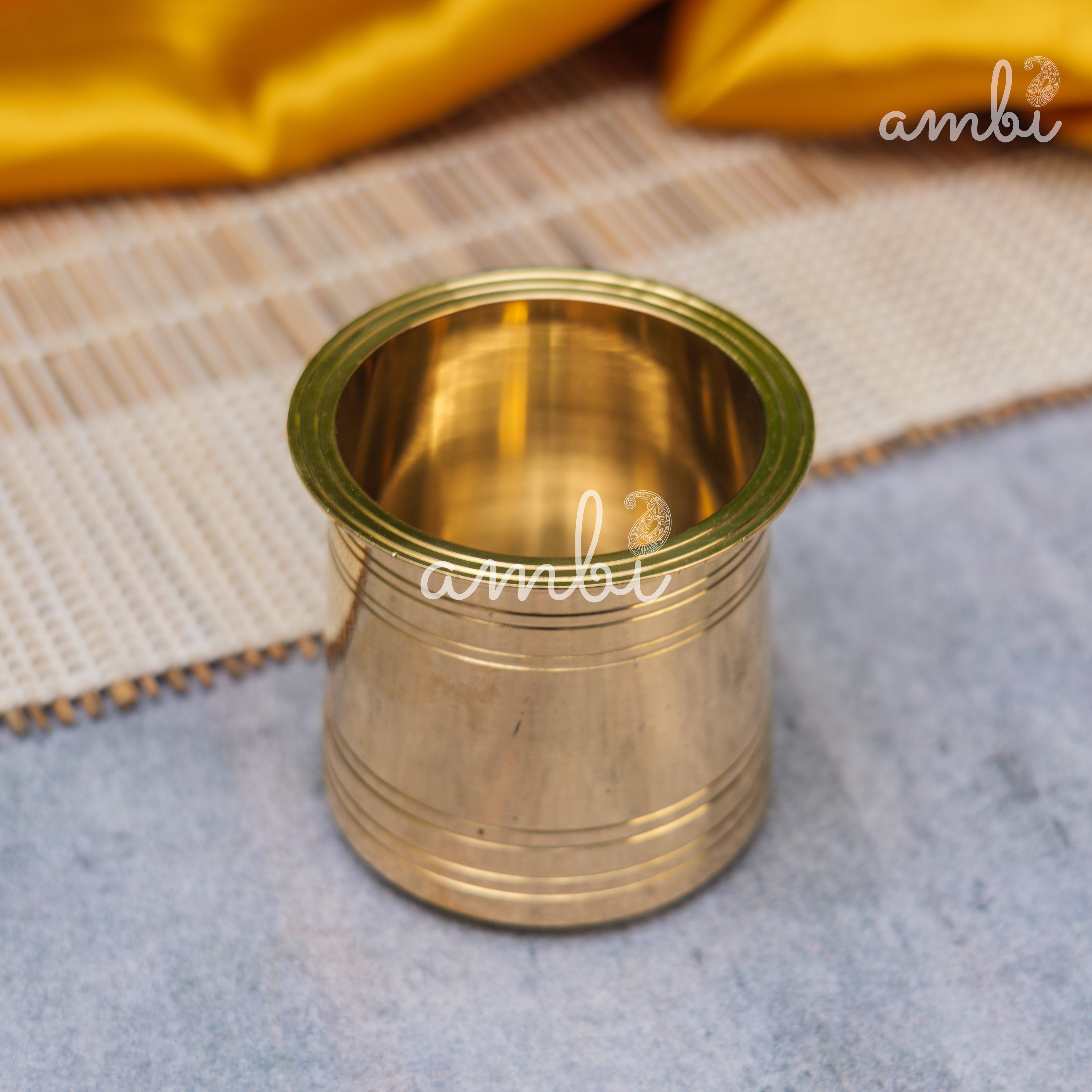 Pure Brass Panch Amrit / Ganga Jal / Suryanamaskar / Abhishek Lota - 275 ML