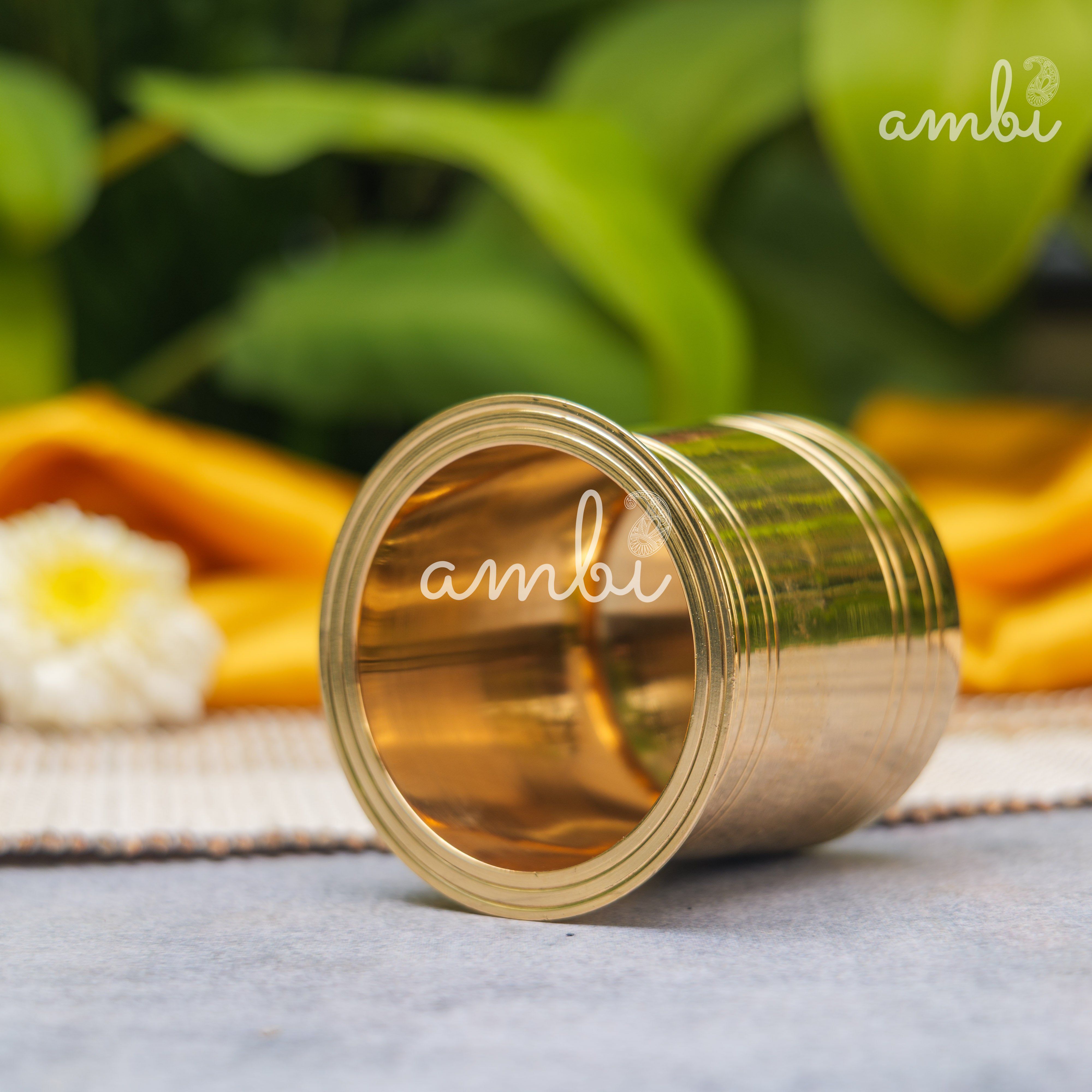 Pure Brass Panch Amrit / Ganga Jal / Suryanamaskar / Abhishek Lota - 275 ML