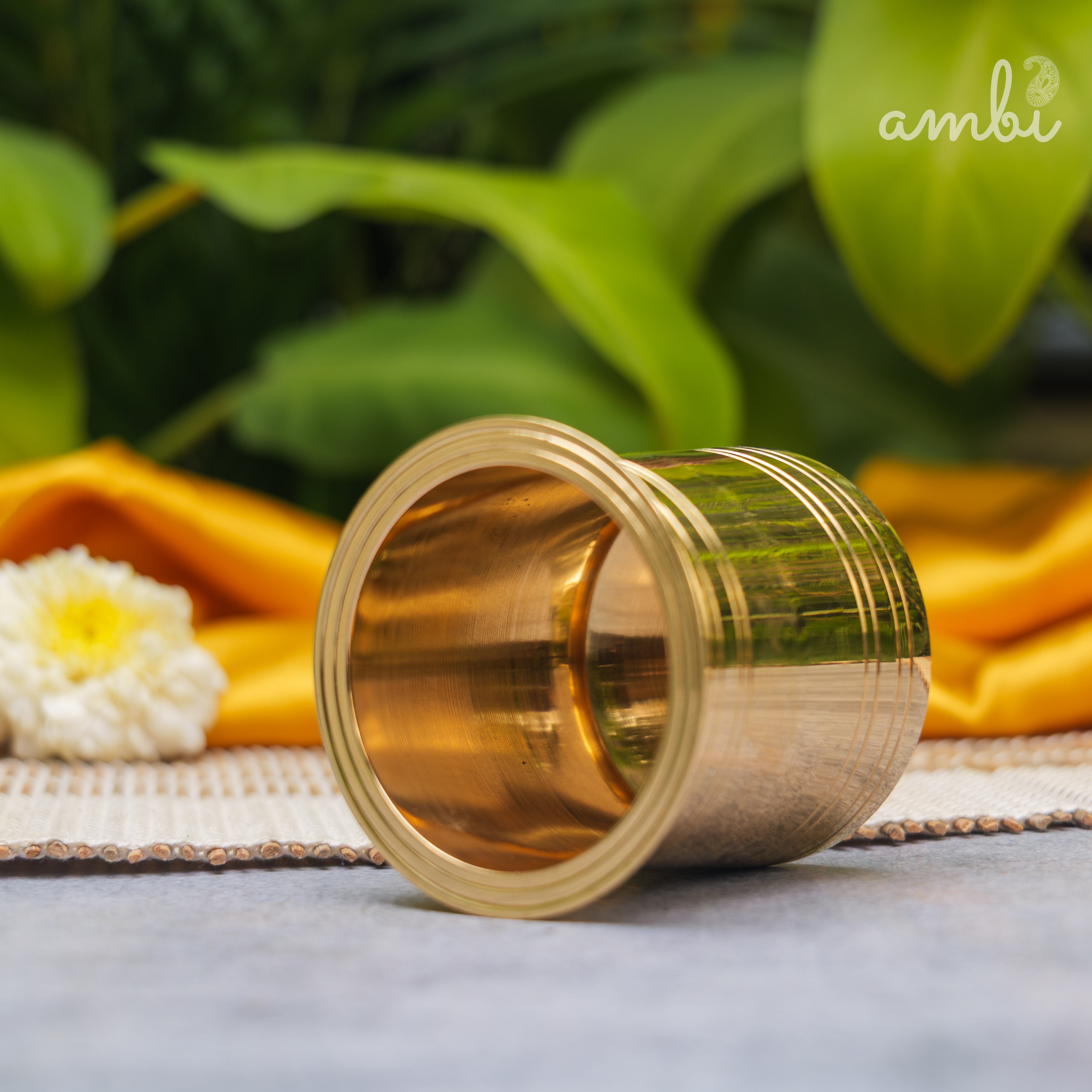 Pure Brass Panch Amrit / Ganga Jal / Suryanamaskar / Abhishek Lota - 275 ML