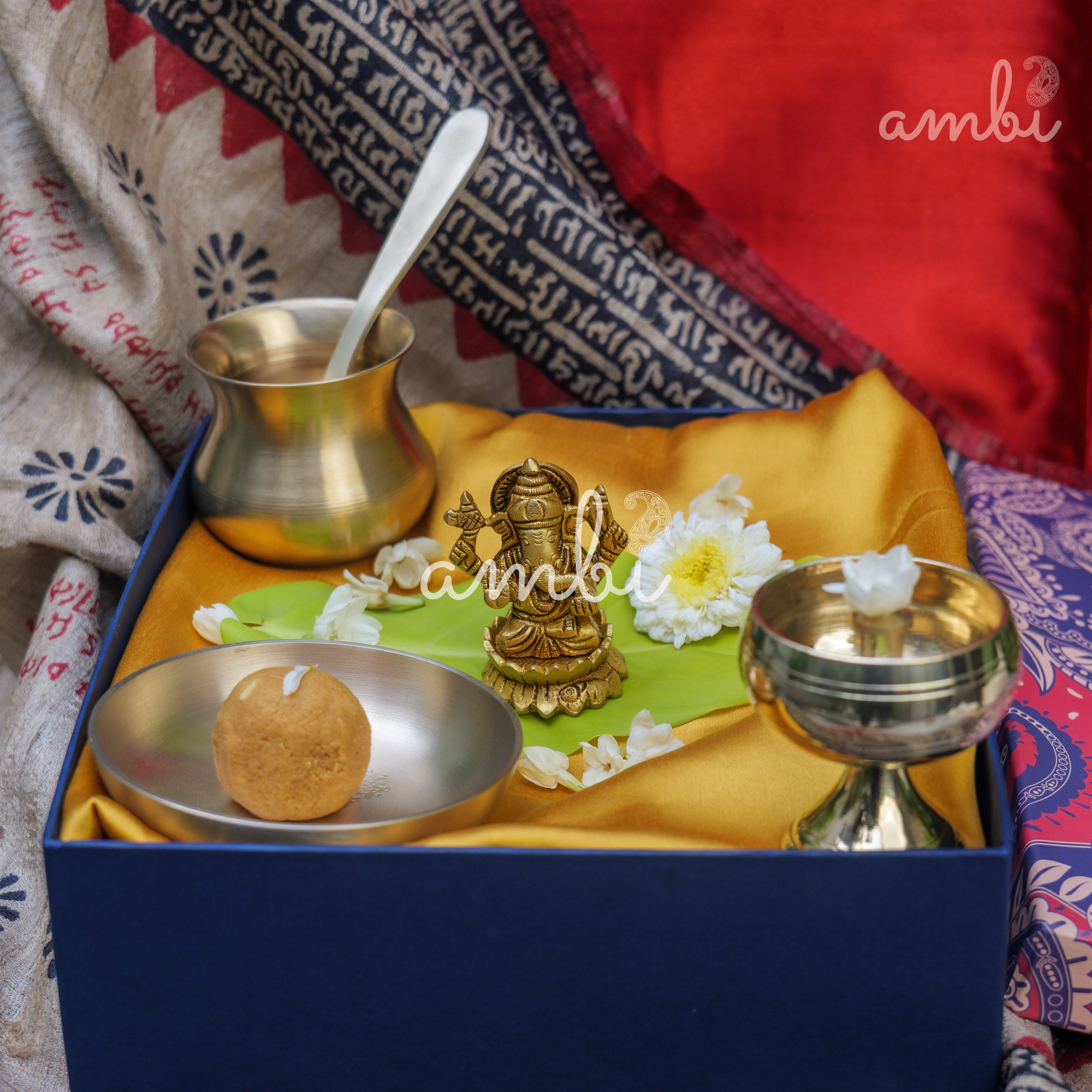 Pure Brass Lord Ganesha Idol - 2.5 inch height