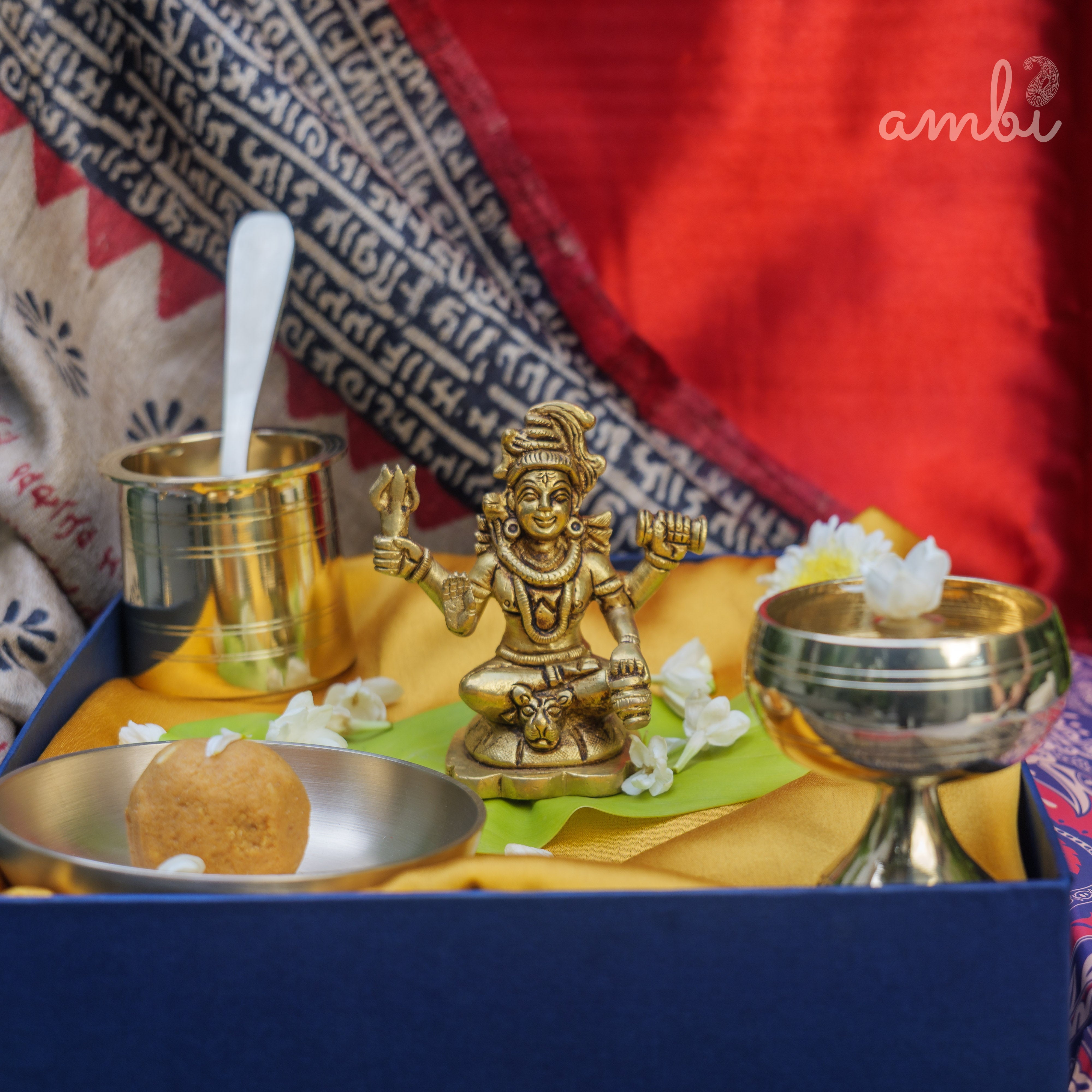 Pure Brass Lord Shiva Idol - 3.6 inch height - Heavy Make