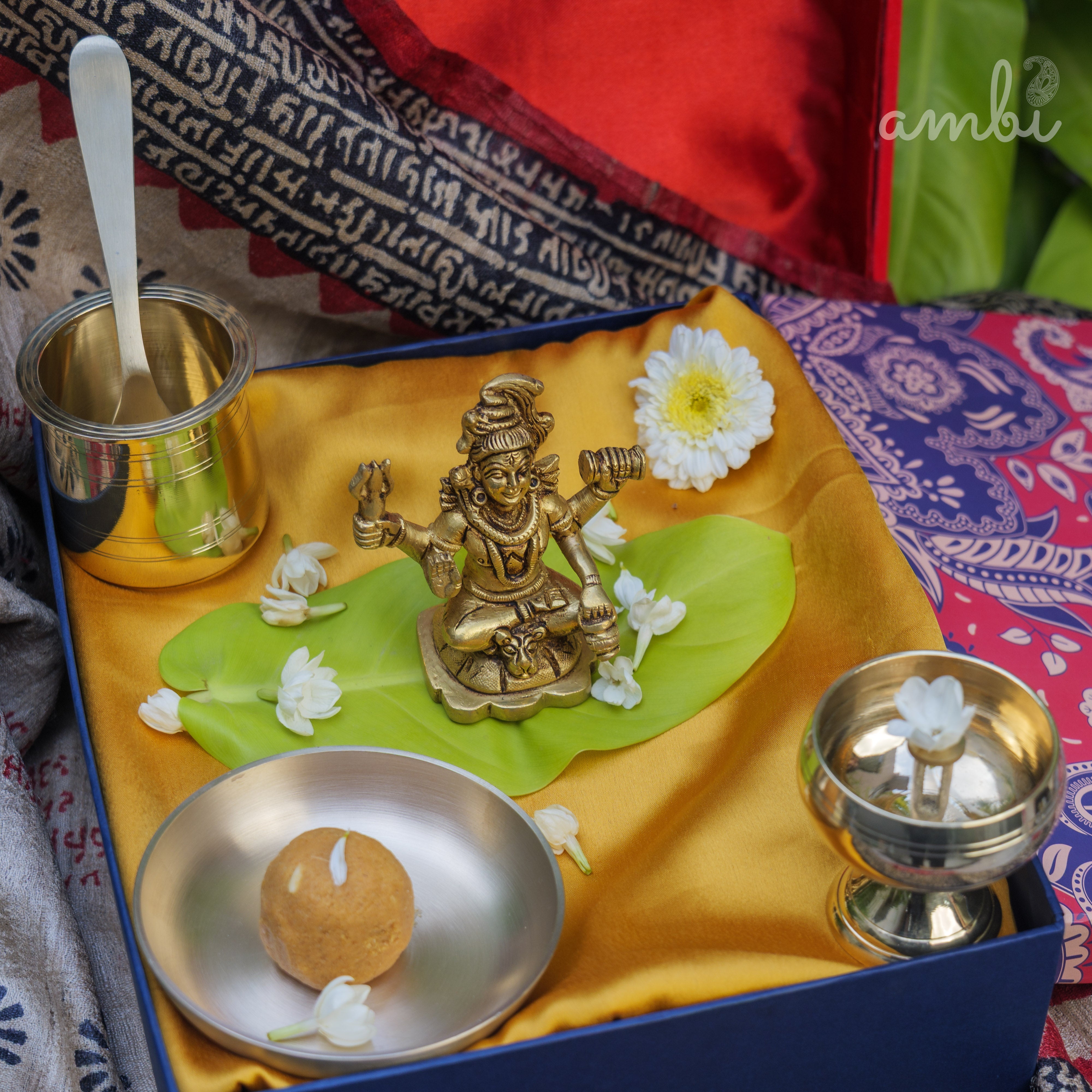 Pure Brass Lord Shiva Idol - 3.6 inch height - Heavy Make