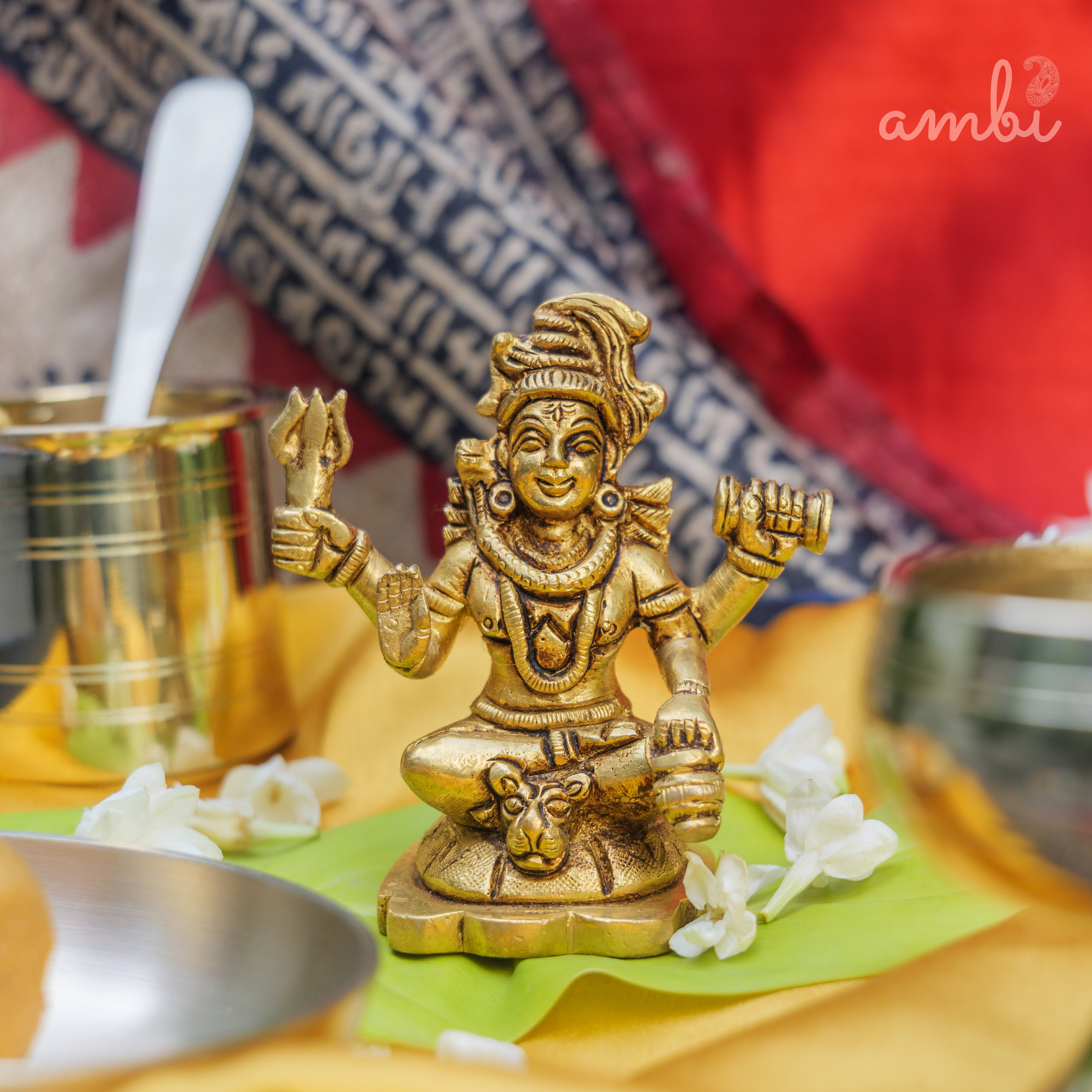 Pure Brass Lord Shiva Idol - 2.6 inch height