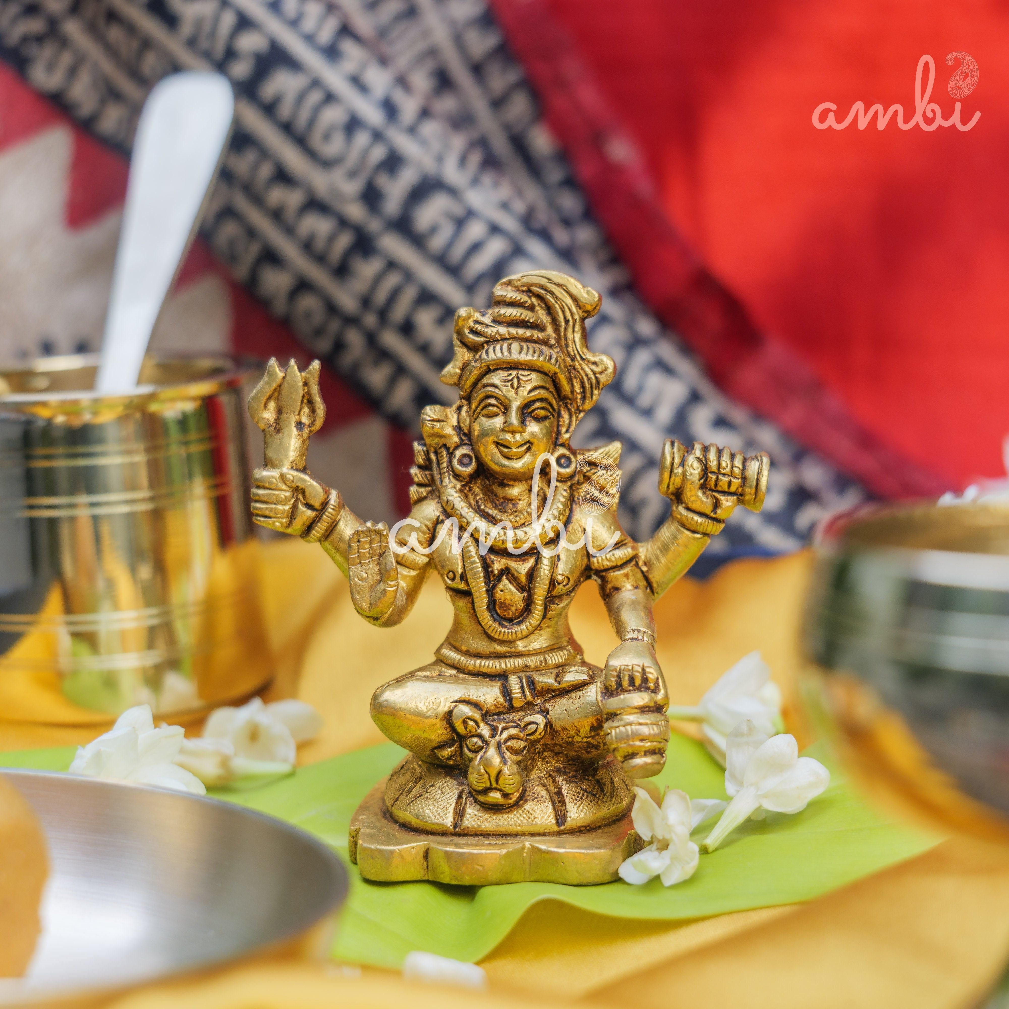 Pure Brass Lord Shiva Idol - 2.6 inch height