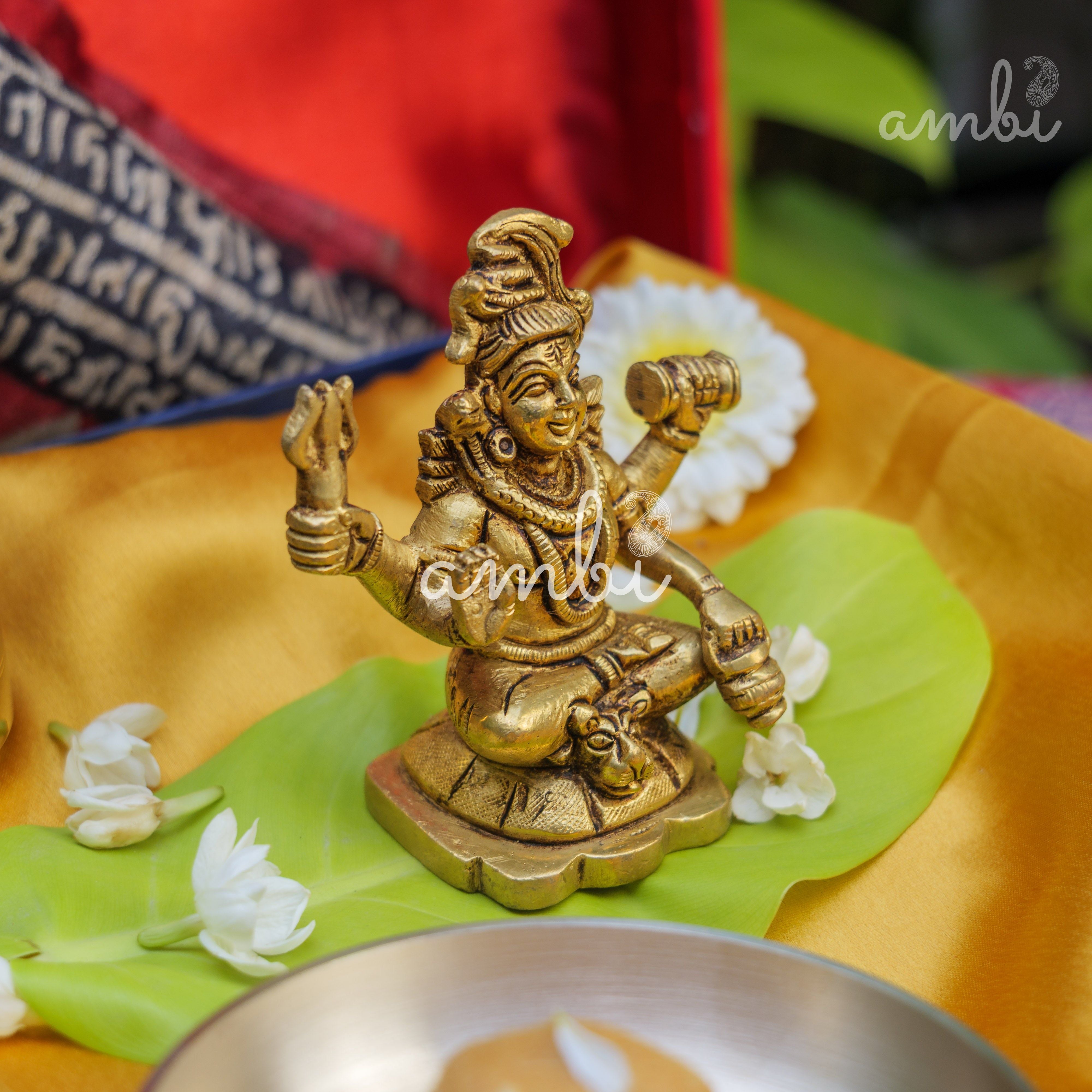 Pure Brass Lord Shiva Idol - 2.6 inch height