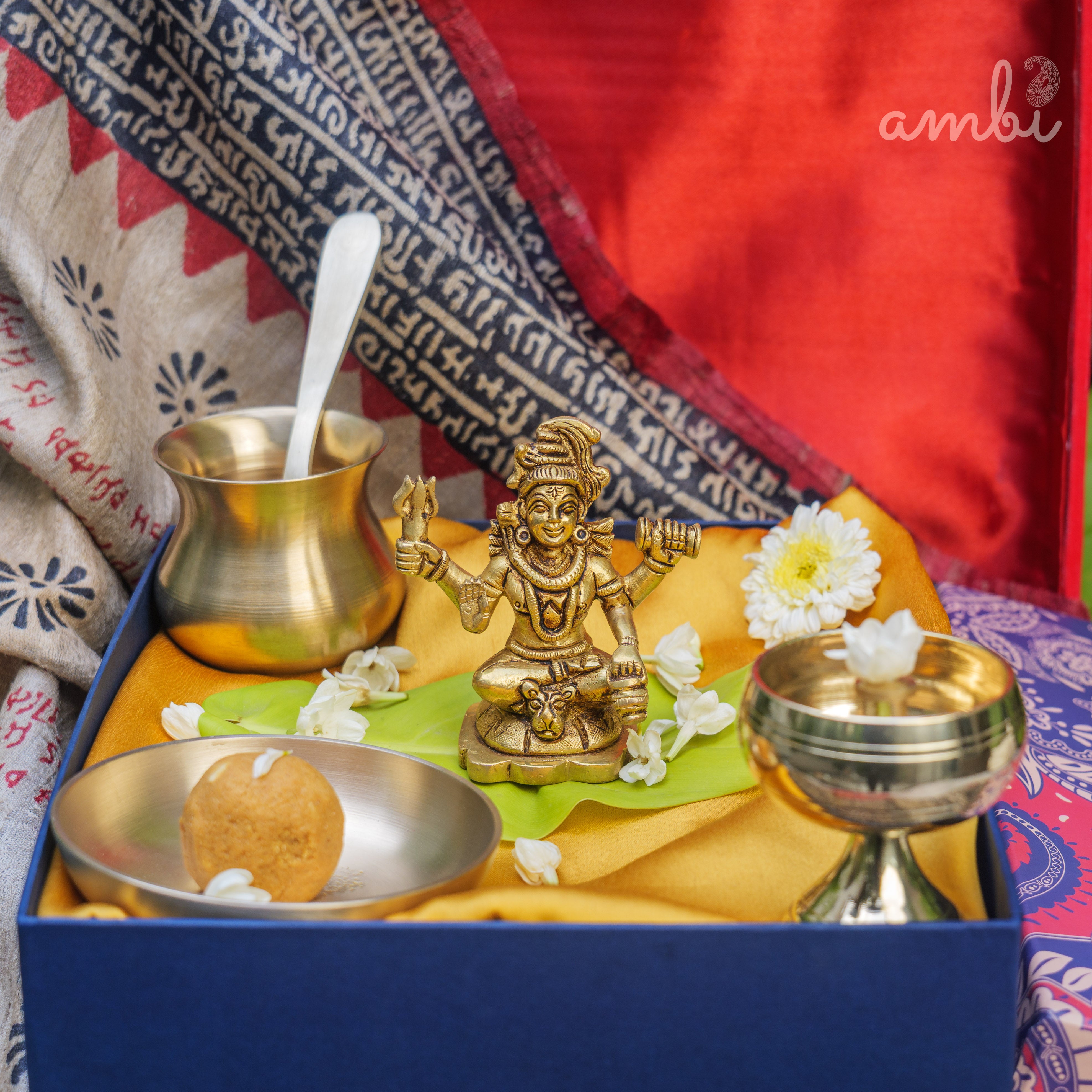 Pure Brass Lord Shiva Idol - 3.6 inch height - Heavy Make