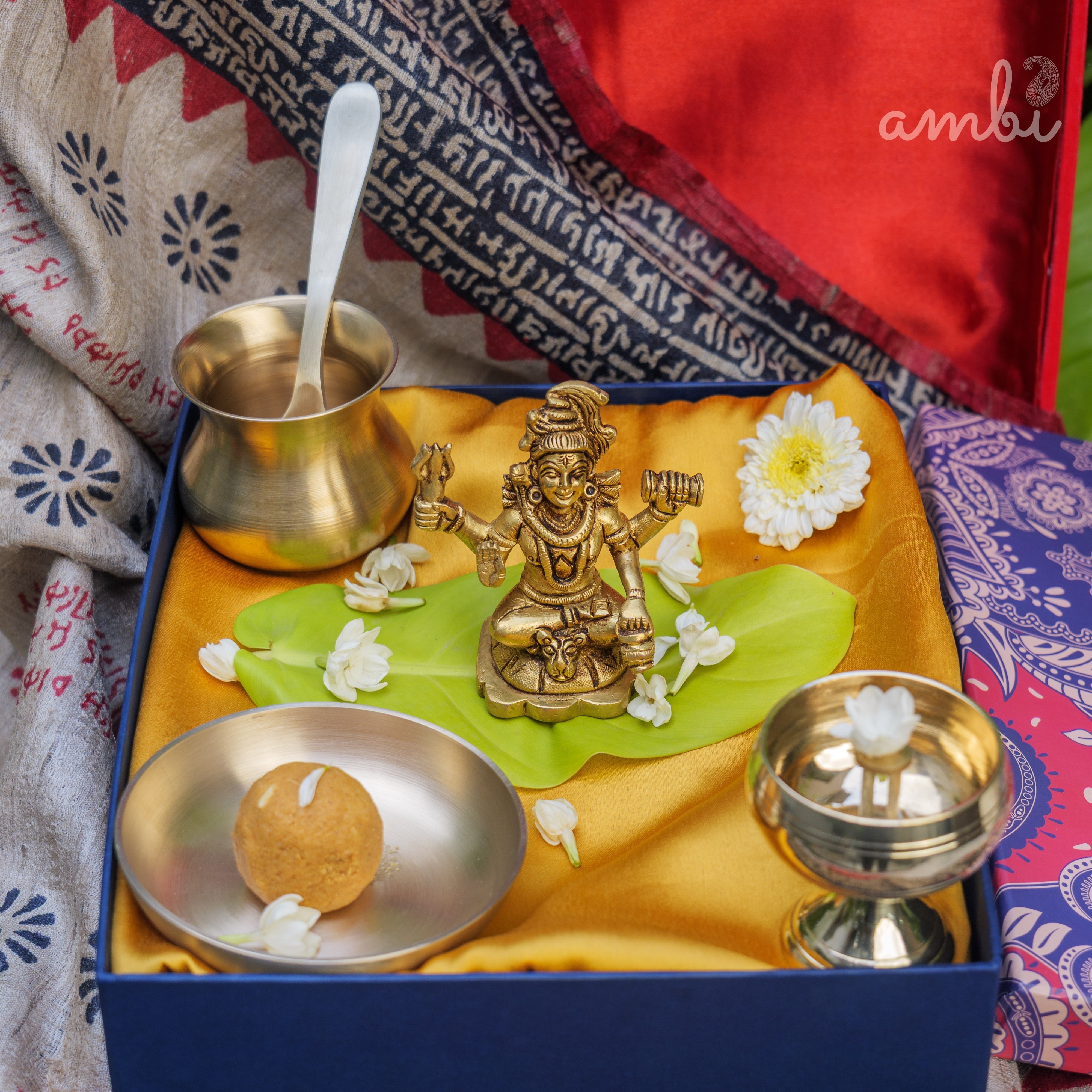 Pure Brass Lord Shiva Idol - 3.6 inch height - Heavy Make