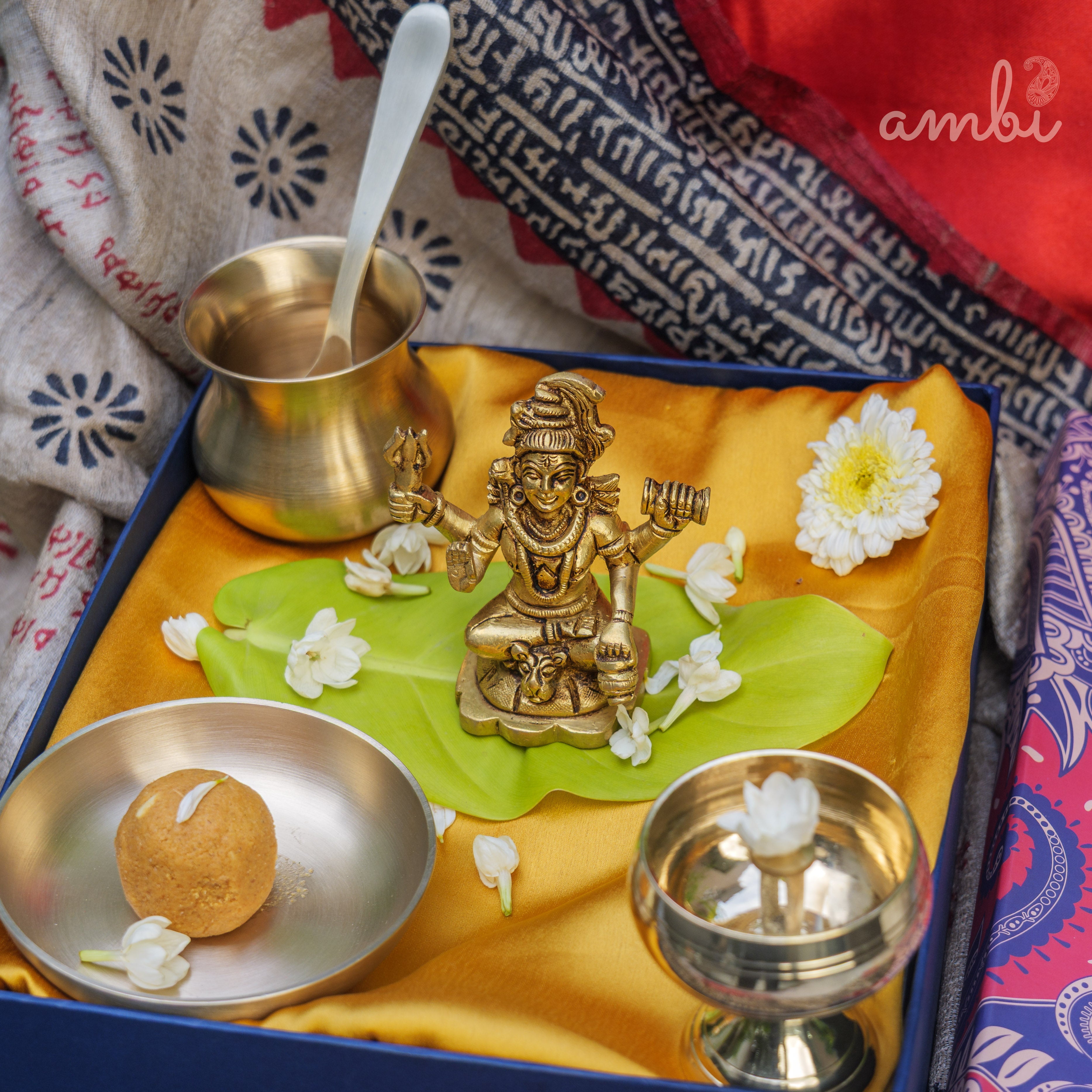 Pure Brass Lord Shiva Idol - 3.6 inch height - Heavy Make