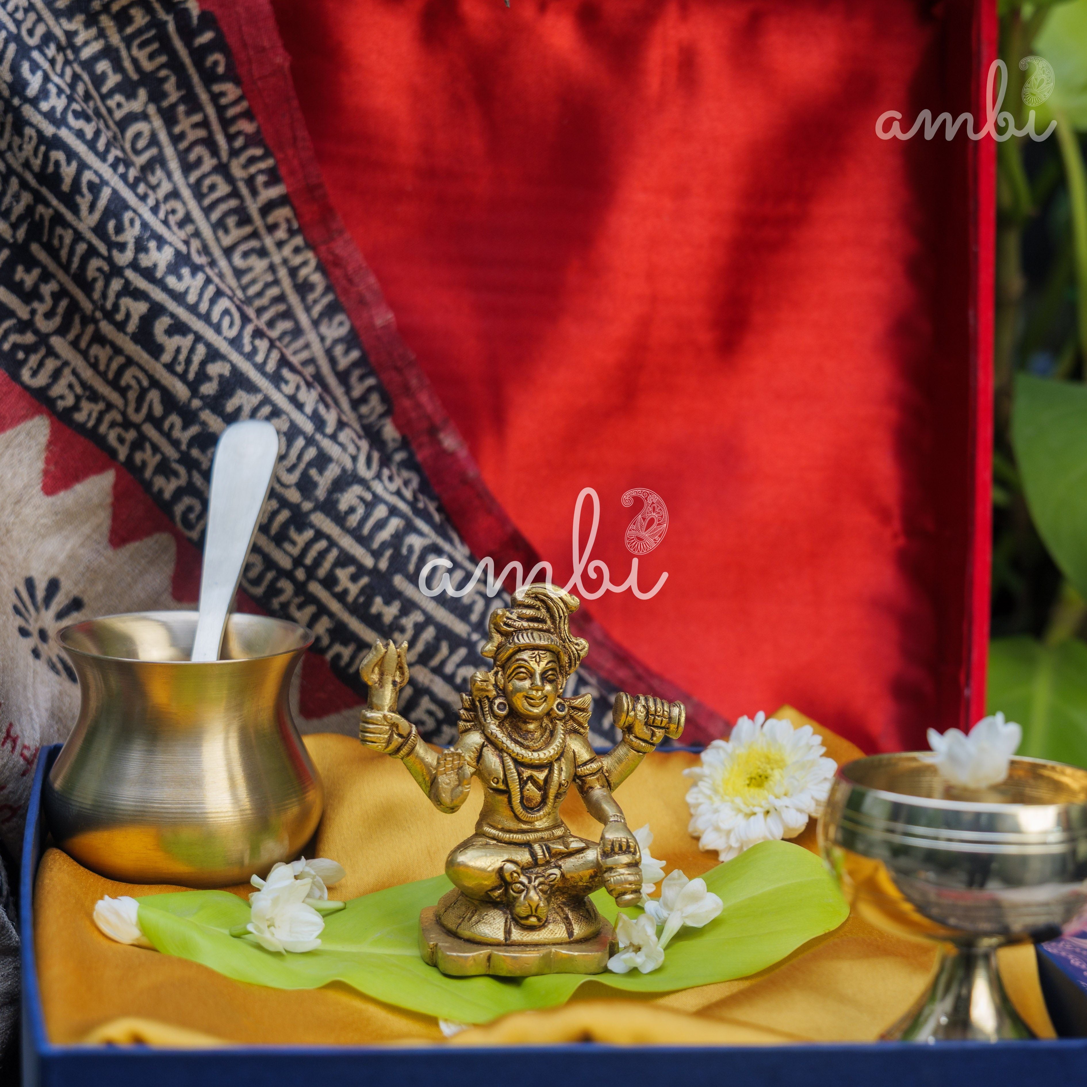 Pure Brass Lord Shiva Idol - 2.6 inch height