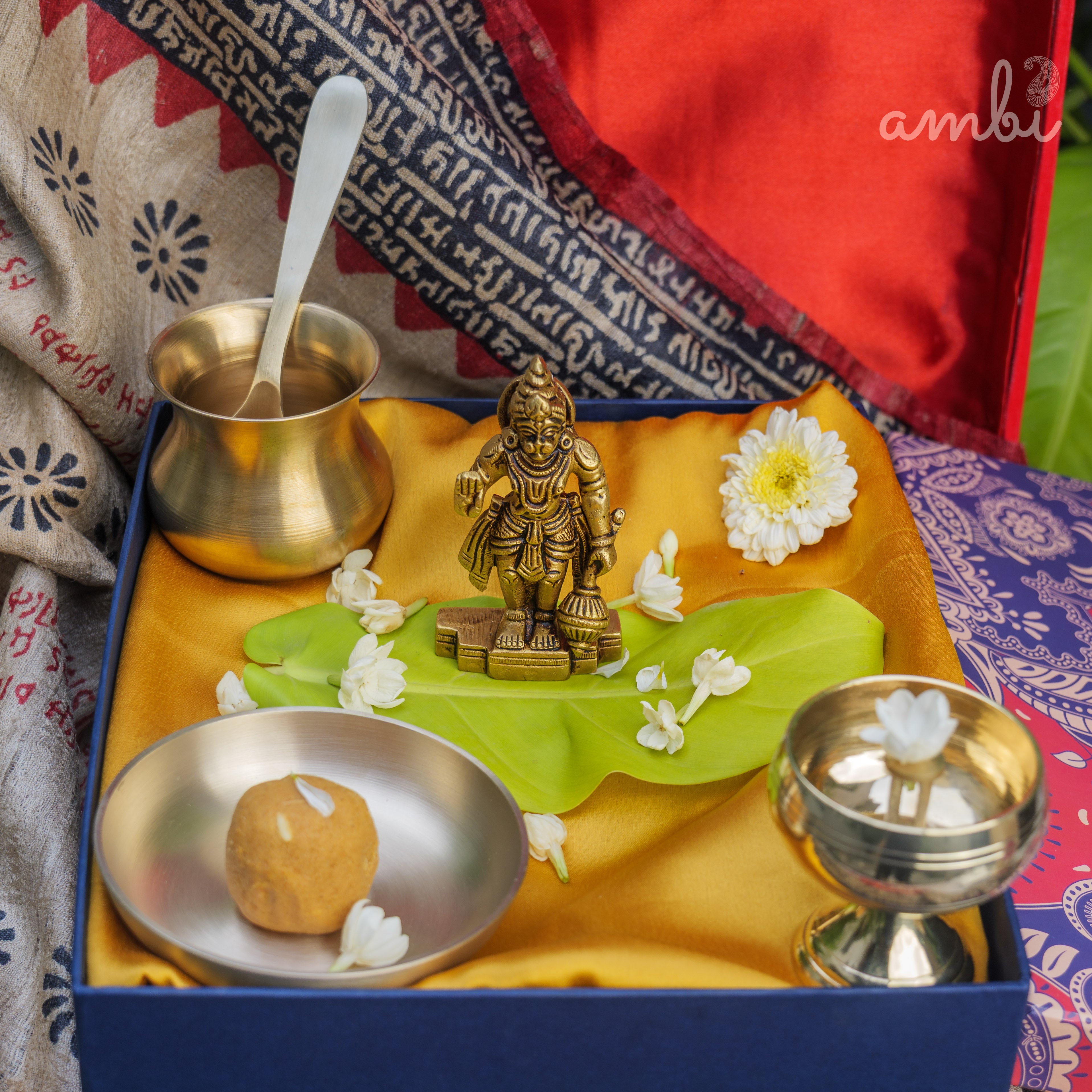 Pure Brass Lord Hanuman Idol - 3.8 inch height