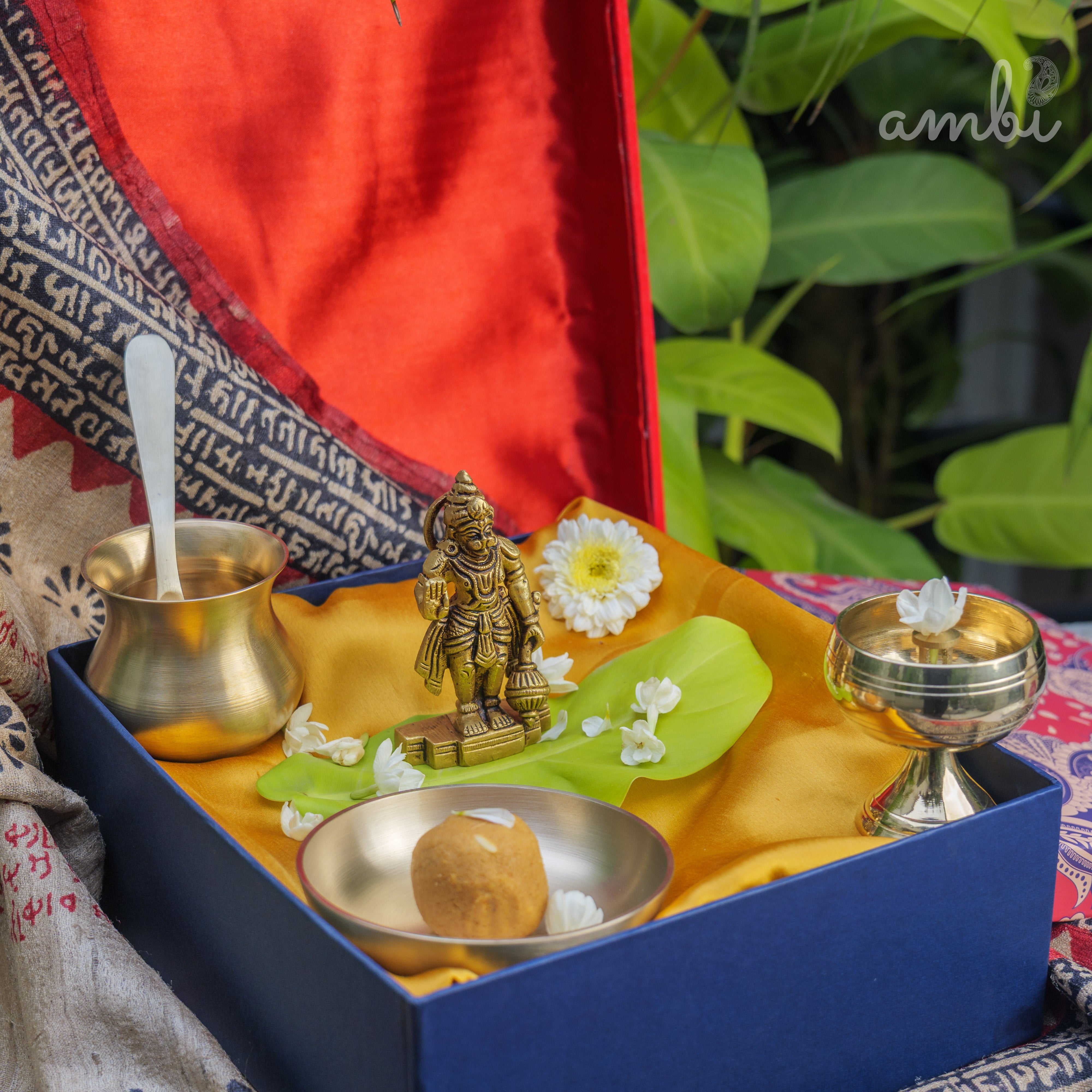 Pure Brass Lord Hanuman Idol - 3.8 inch height