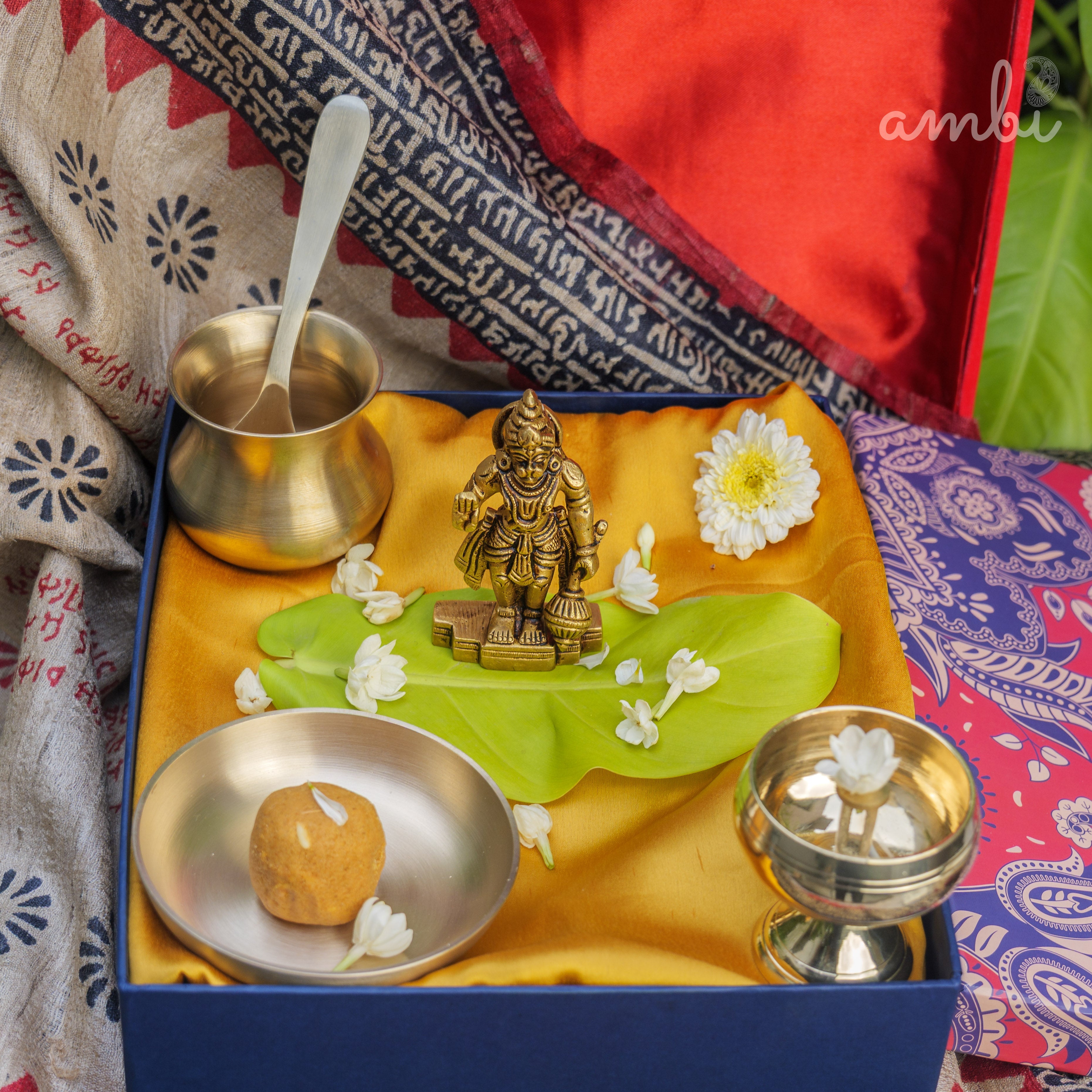 Pure Brass Lord Hanuman Idol - 3.8 inch height