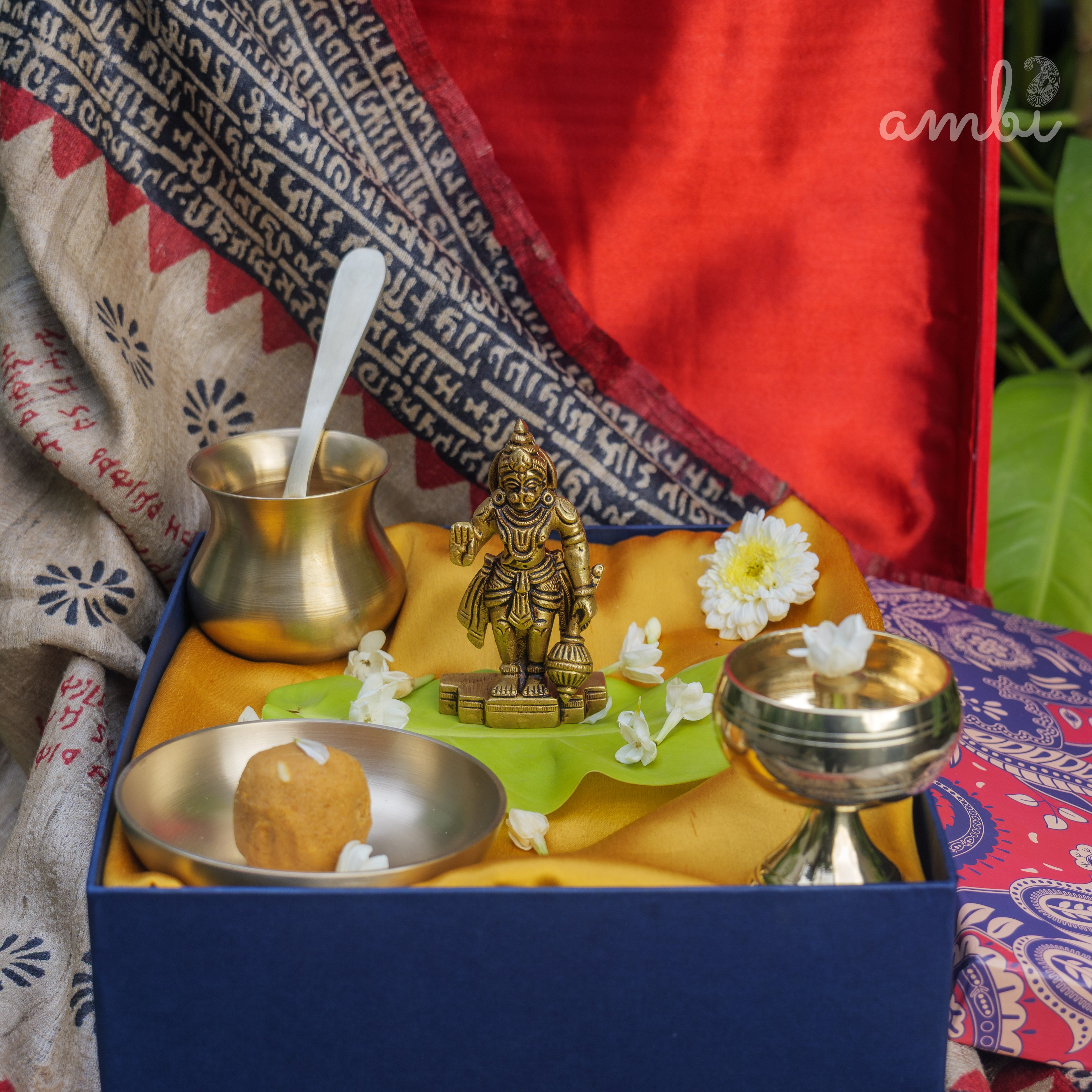 Pure Brass Lord Hanuman Idol - 3.8 inch height