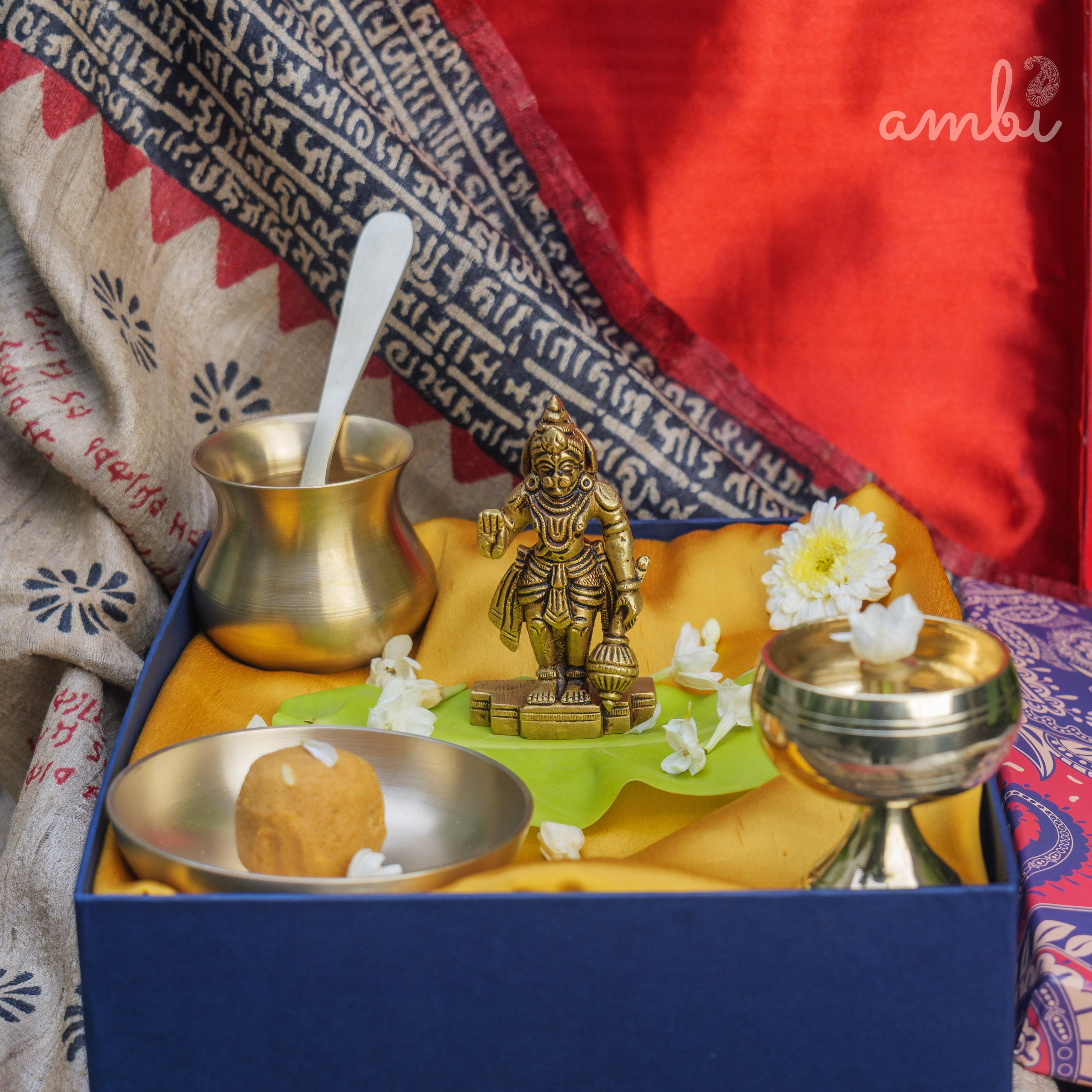 Pure Brass Lord Hanuman Idol - 3.8 inch height