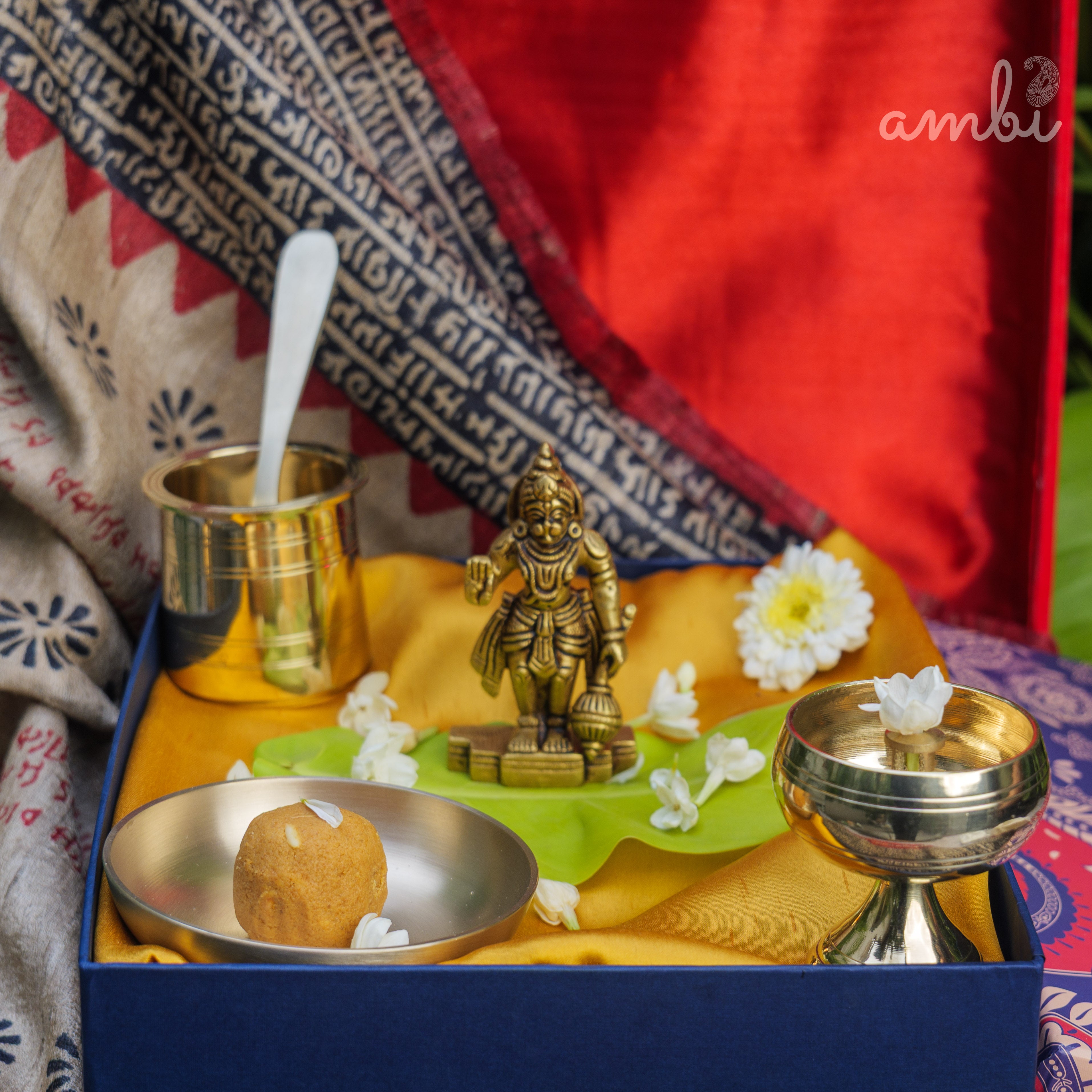 Pure Brass Lord Hanuman Idol - 3.8 inch height