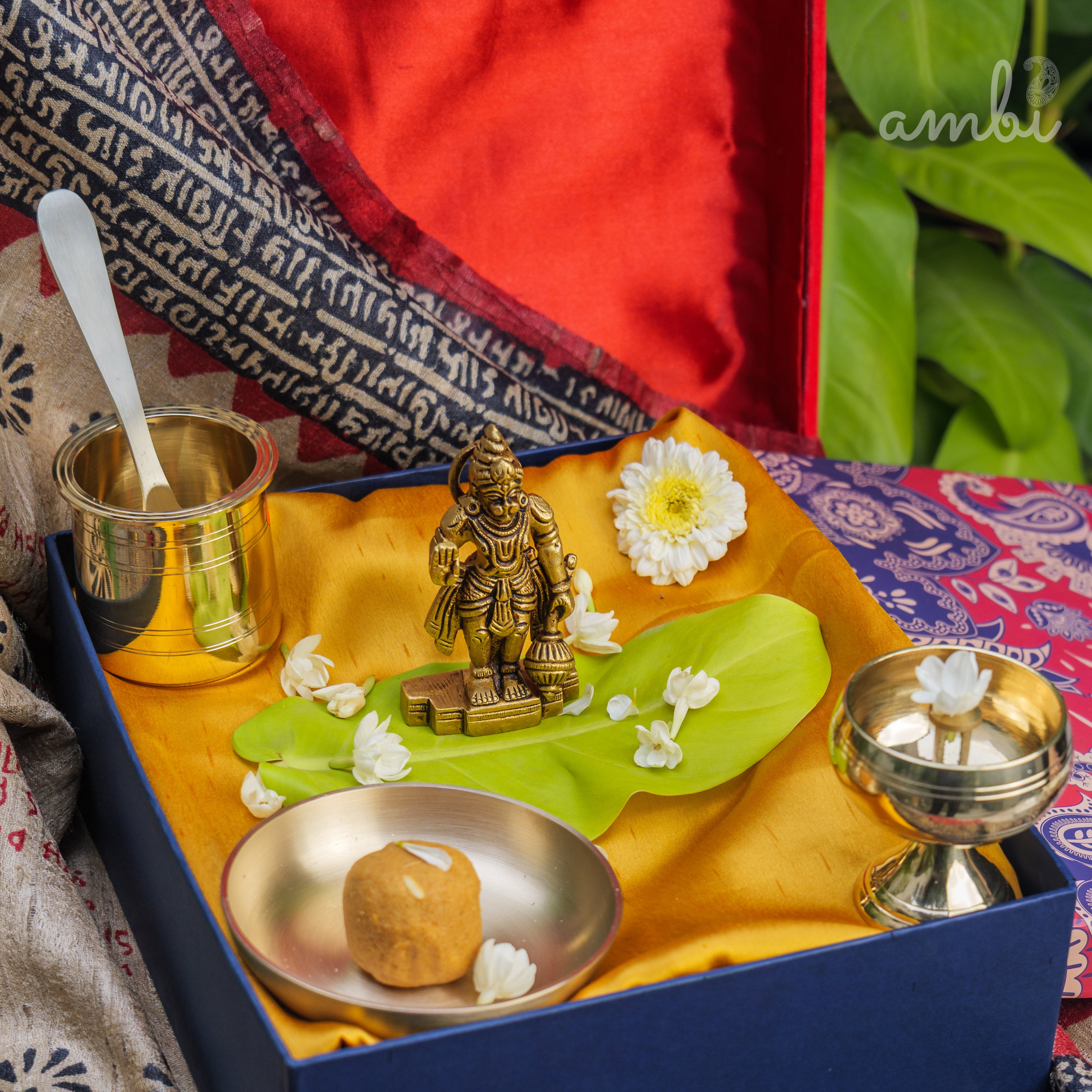 Pure Brass Lord Hanuman Idol - 3.8 inch height