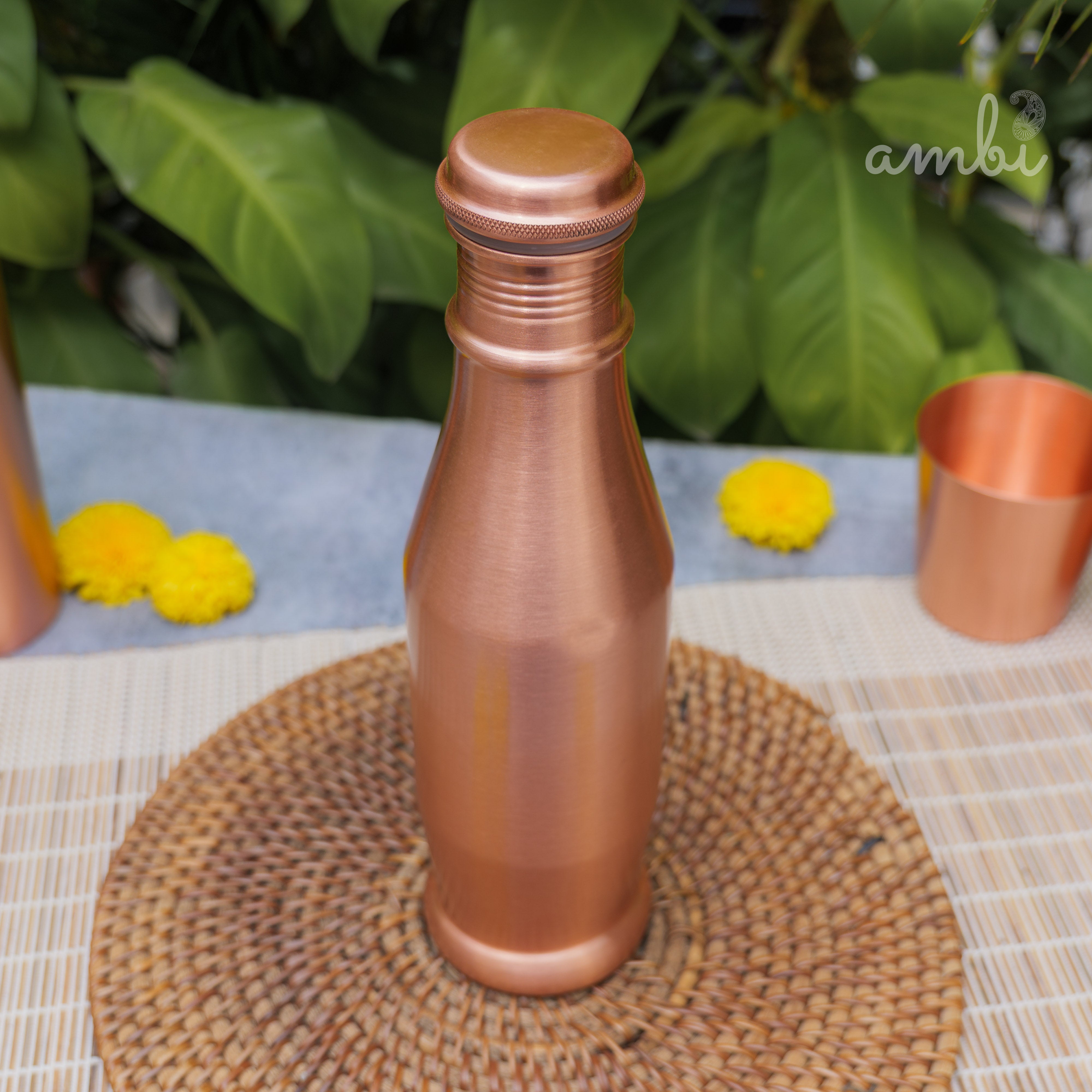 Ambi Pure Elegant Conical Copper Water Bottle - 900 ML