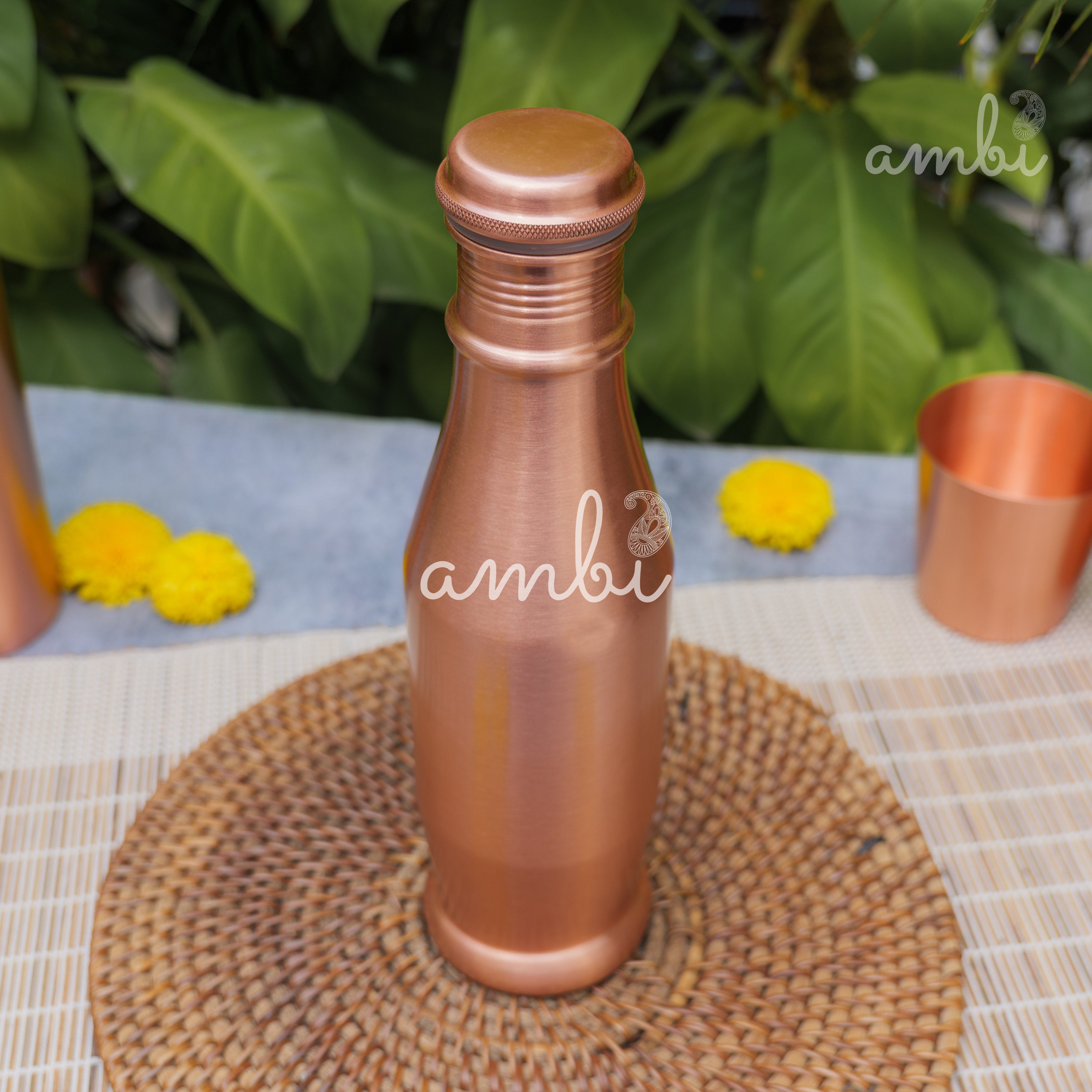 Ambi Pure Elegant Conical Copper Water Bottle - 900 ML
