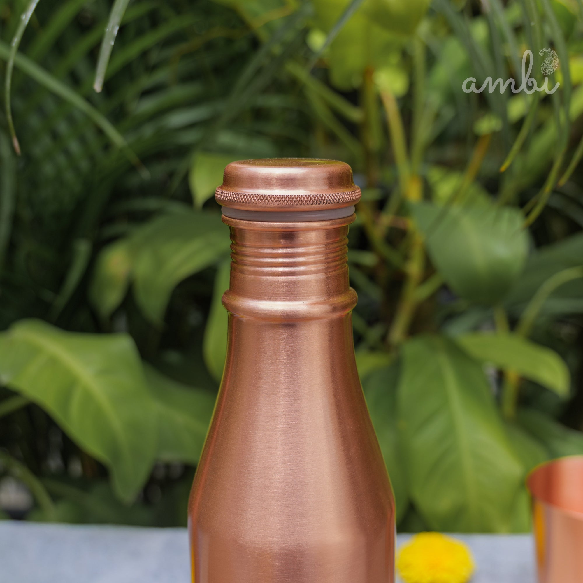 Ambi Pure Elegant Conical Copper Water Bottle - 900 ML
