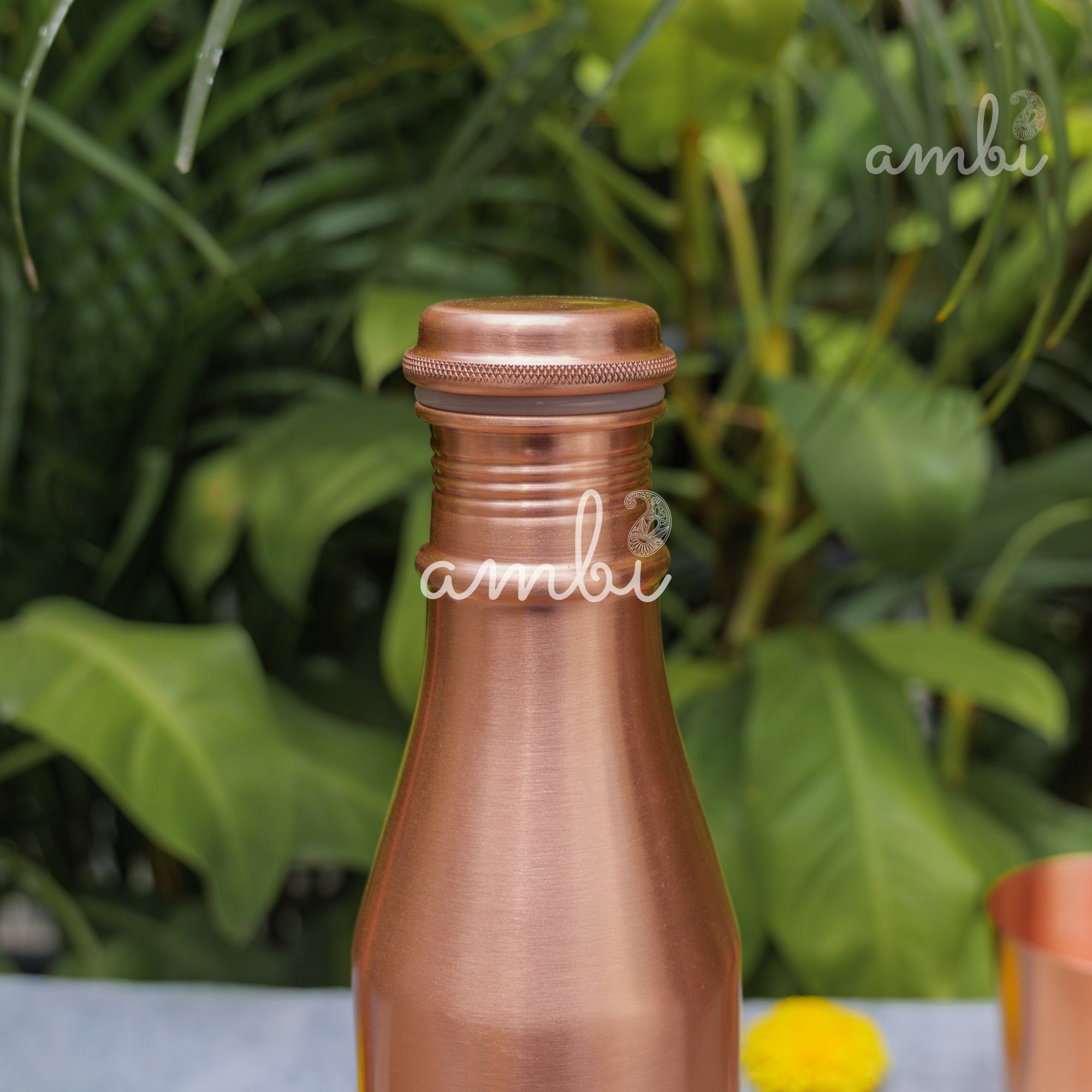 Ambi Pure Elegant Conical Copper Water Bottle - 900 ML