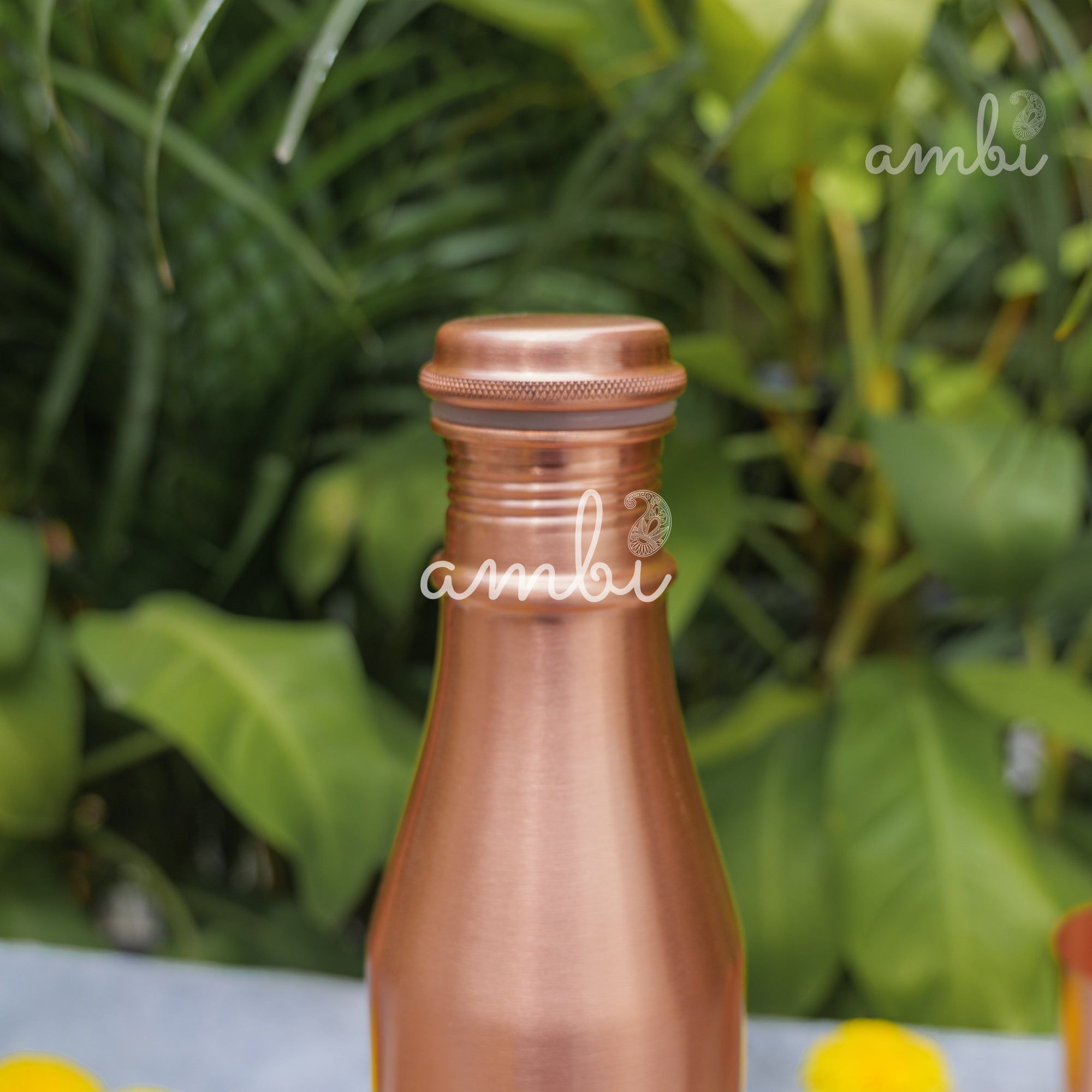 Ambi Pure Elegant Conical Copper Water Bottle - 900 ML