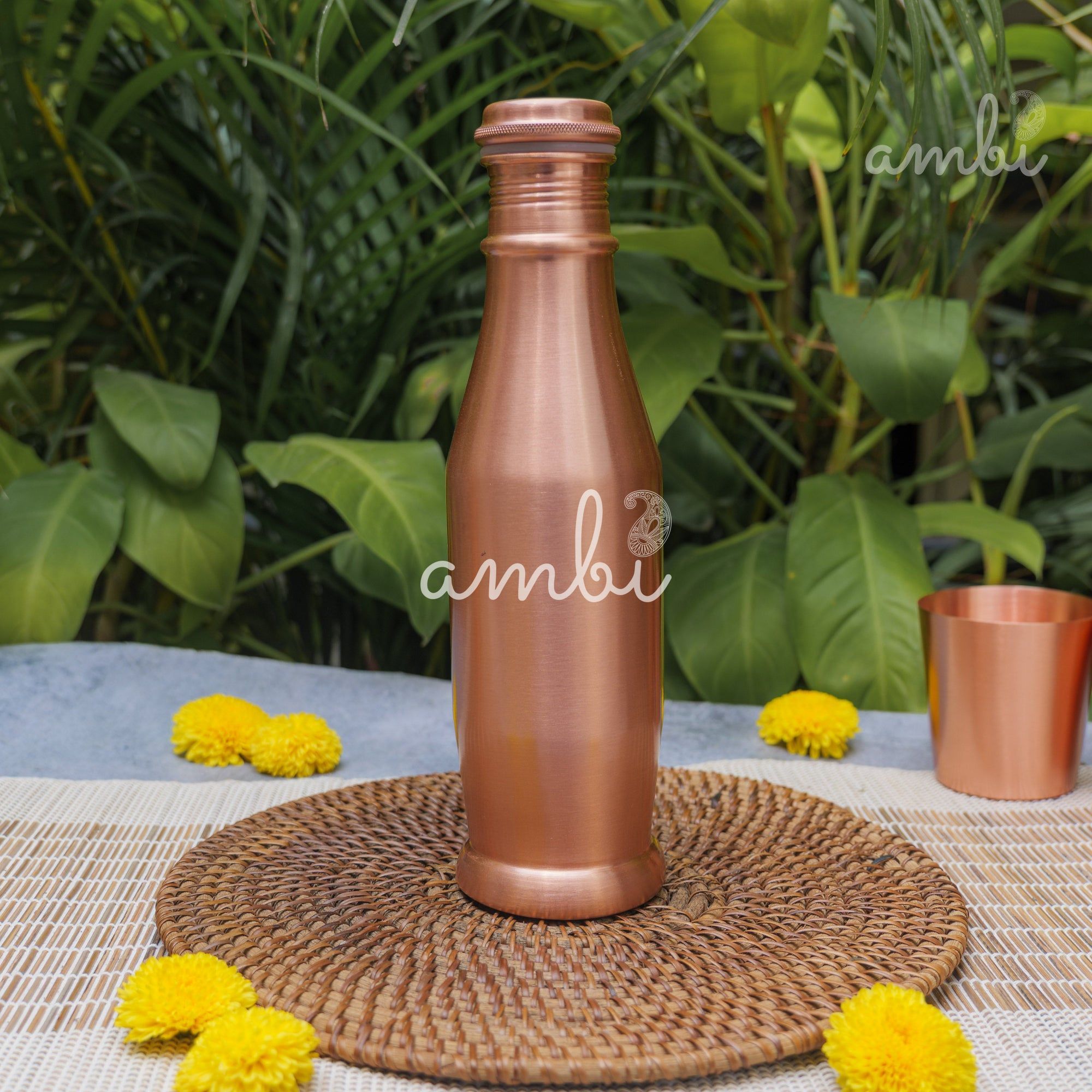Ambi Pure Elegant Conical Copper Water Bottle - 900 ML