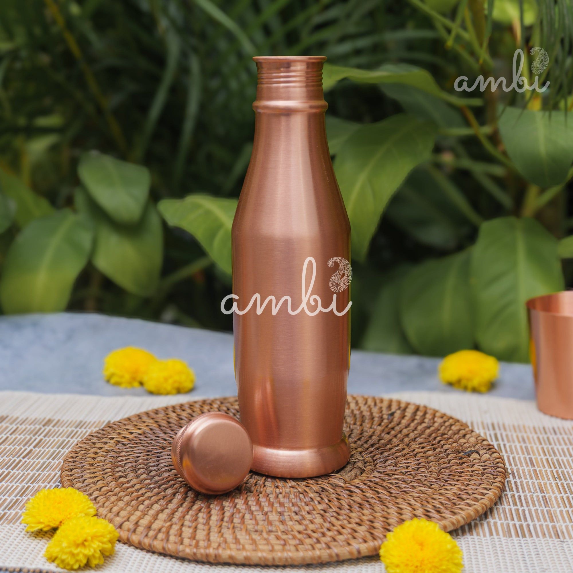 Ambi Pure Elegant Conical Copper Water Bottle - 900 ML