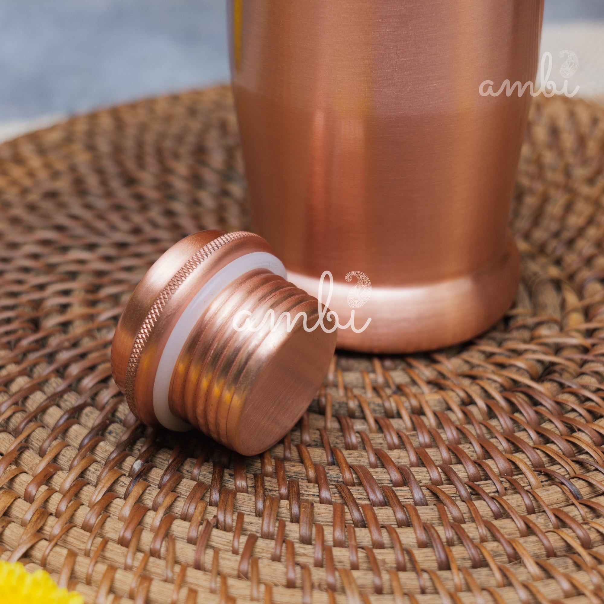 Ambi Pure Elegant Conical Copper Water Bottle - 900 ML